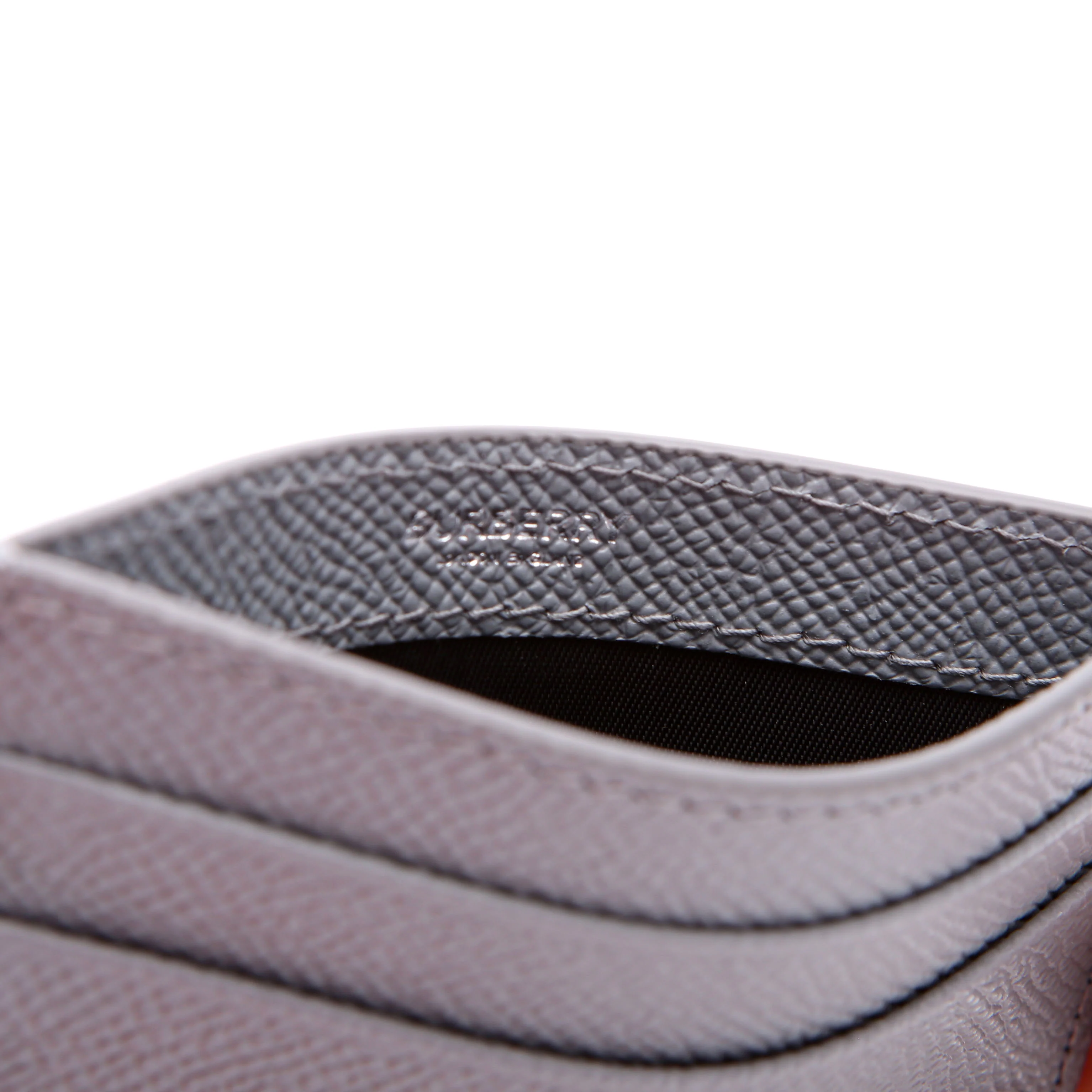 Sandon Grain Leather Card Holder Grey - Image 6