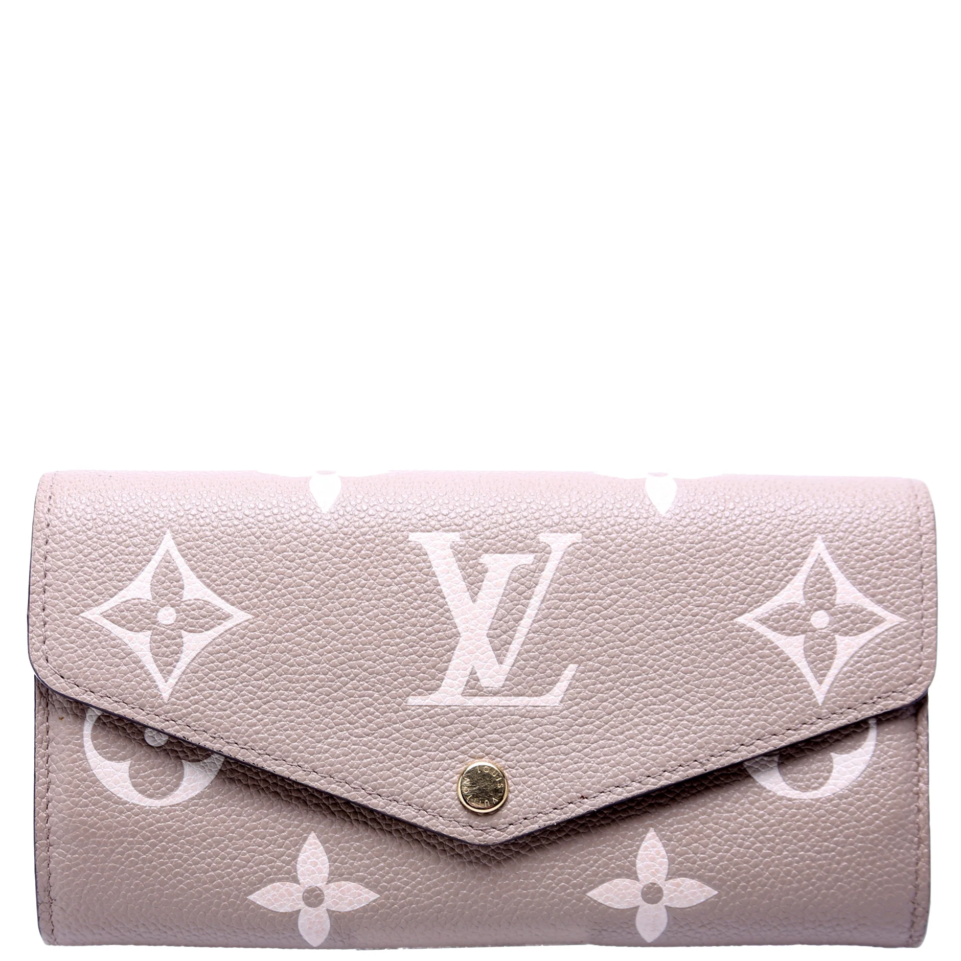 Sarah Wallet Bicolor Empreinte Taupe