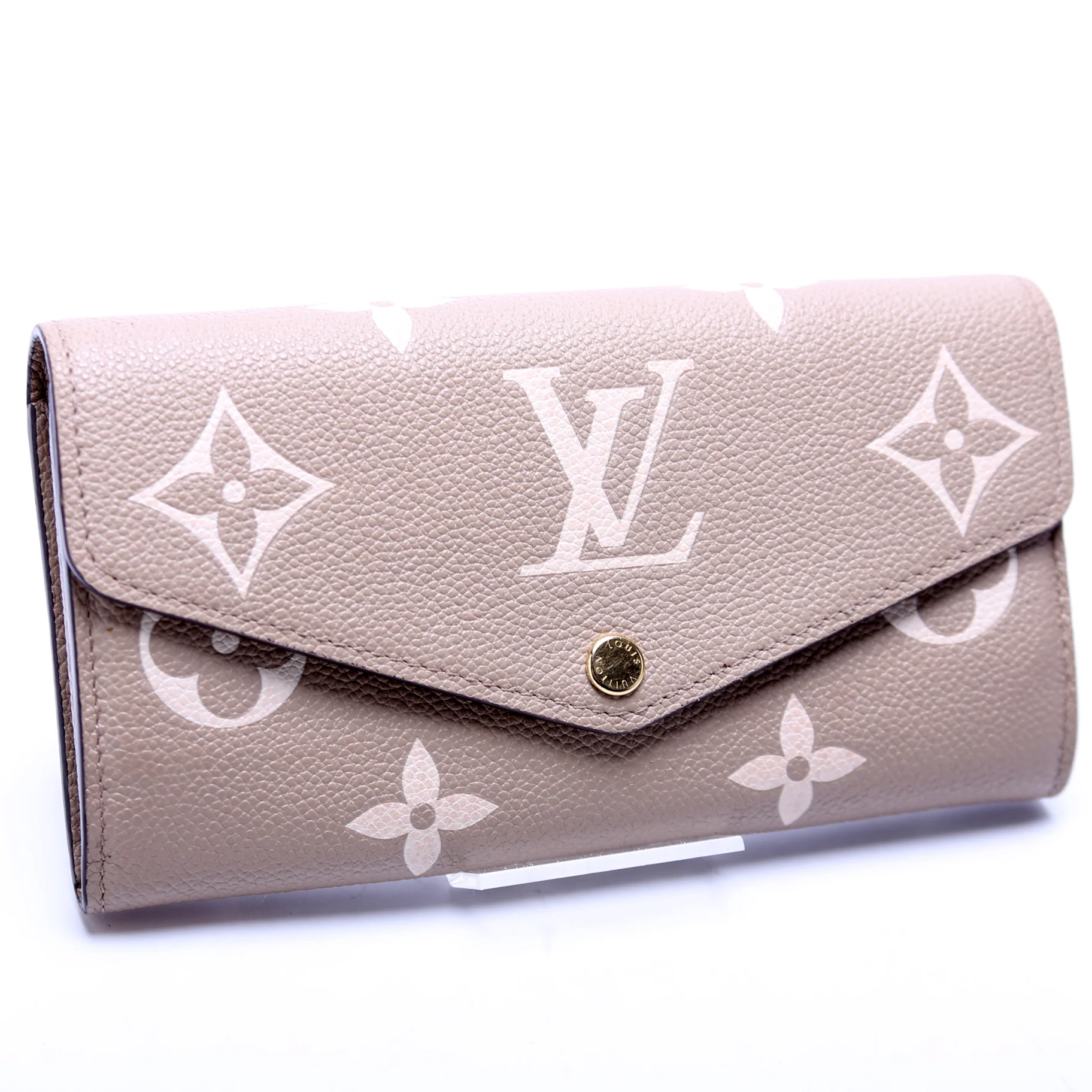 Sarah Wallet Bicolor Empreinte Taupe - Image 2