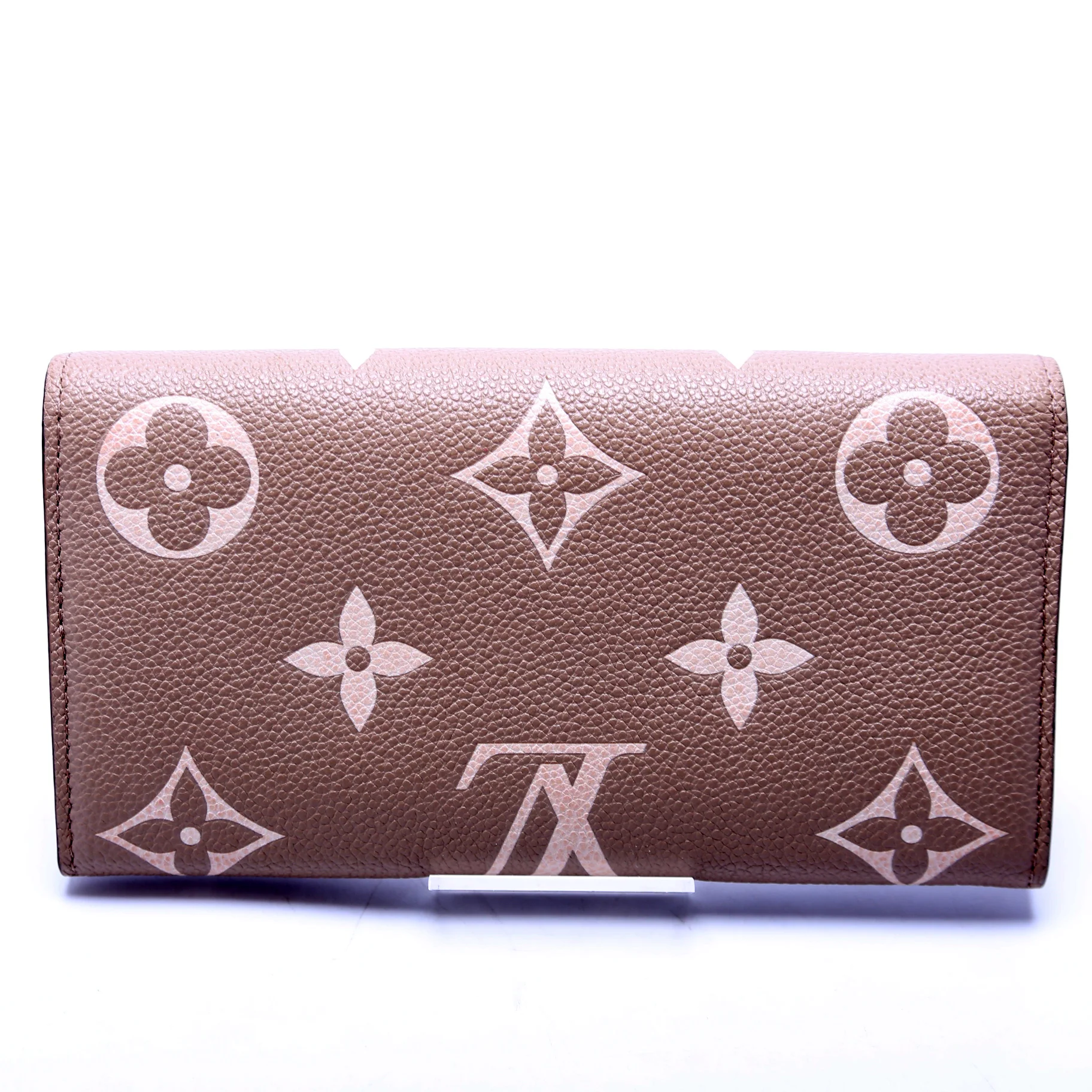 Sarah Wallet Bicolor Empreinte Taupe - Image 3