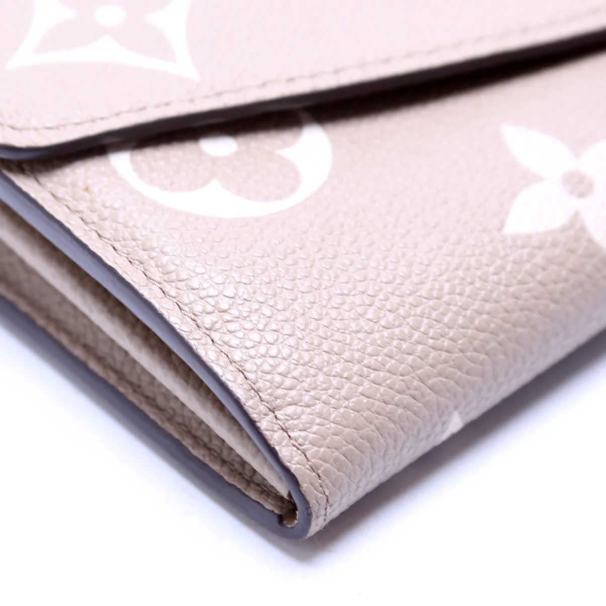 Sarah Wallet Bicolor Empreinte Taupe - Image 5