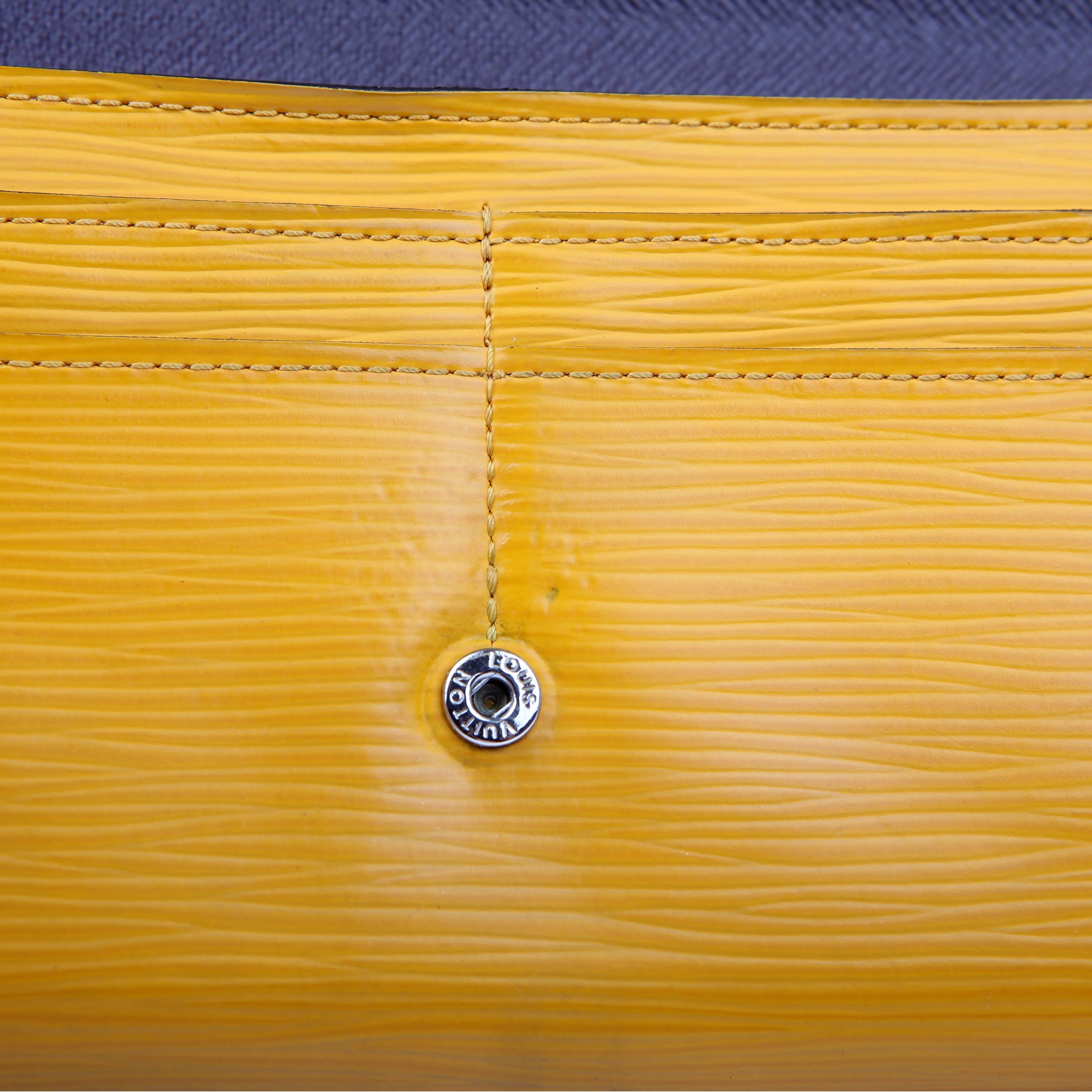 Sarah Wallet Epi Newer Purple/Yellow - Image 9