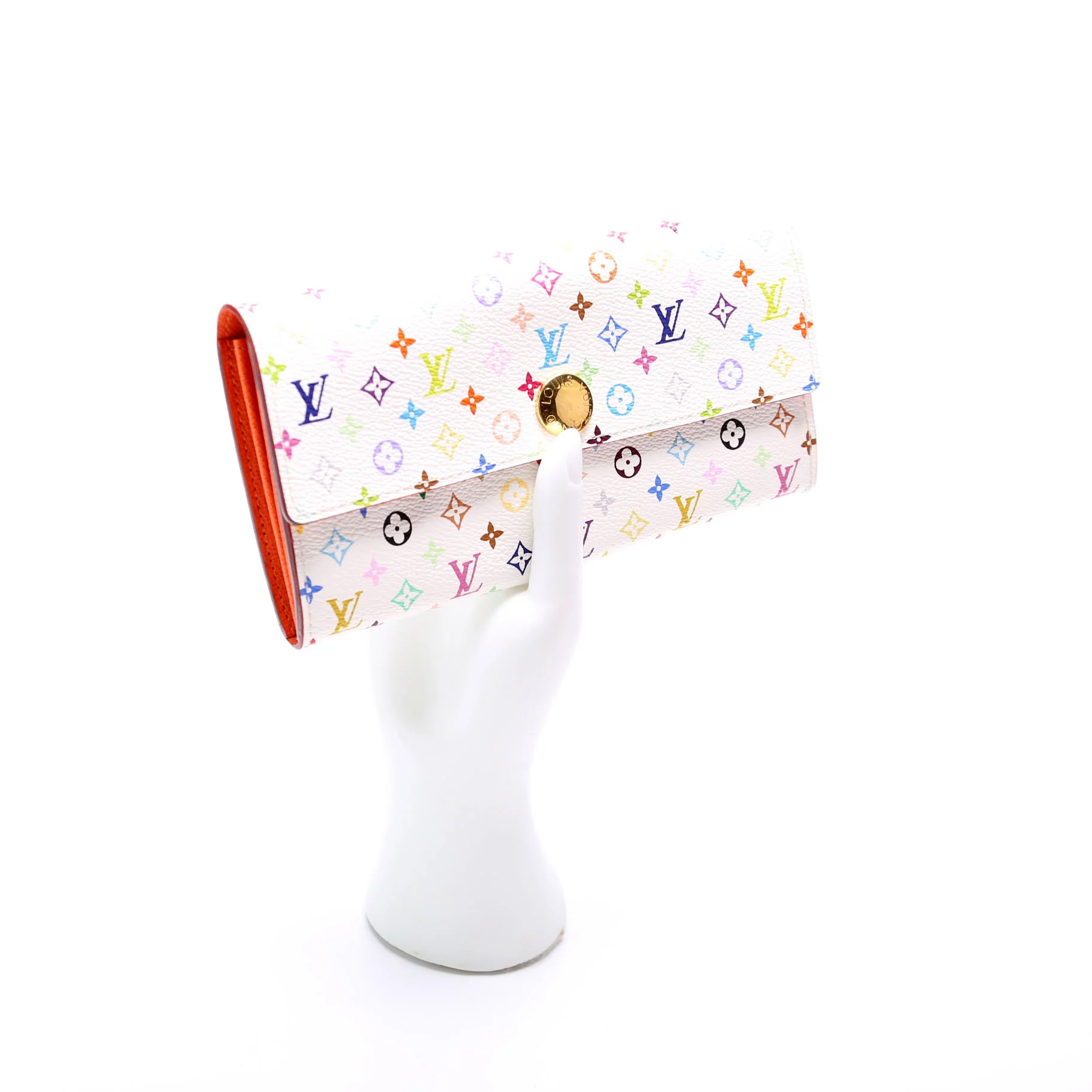 Sarah Wallet Multicolor Monogram White - Image 8