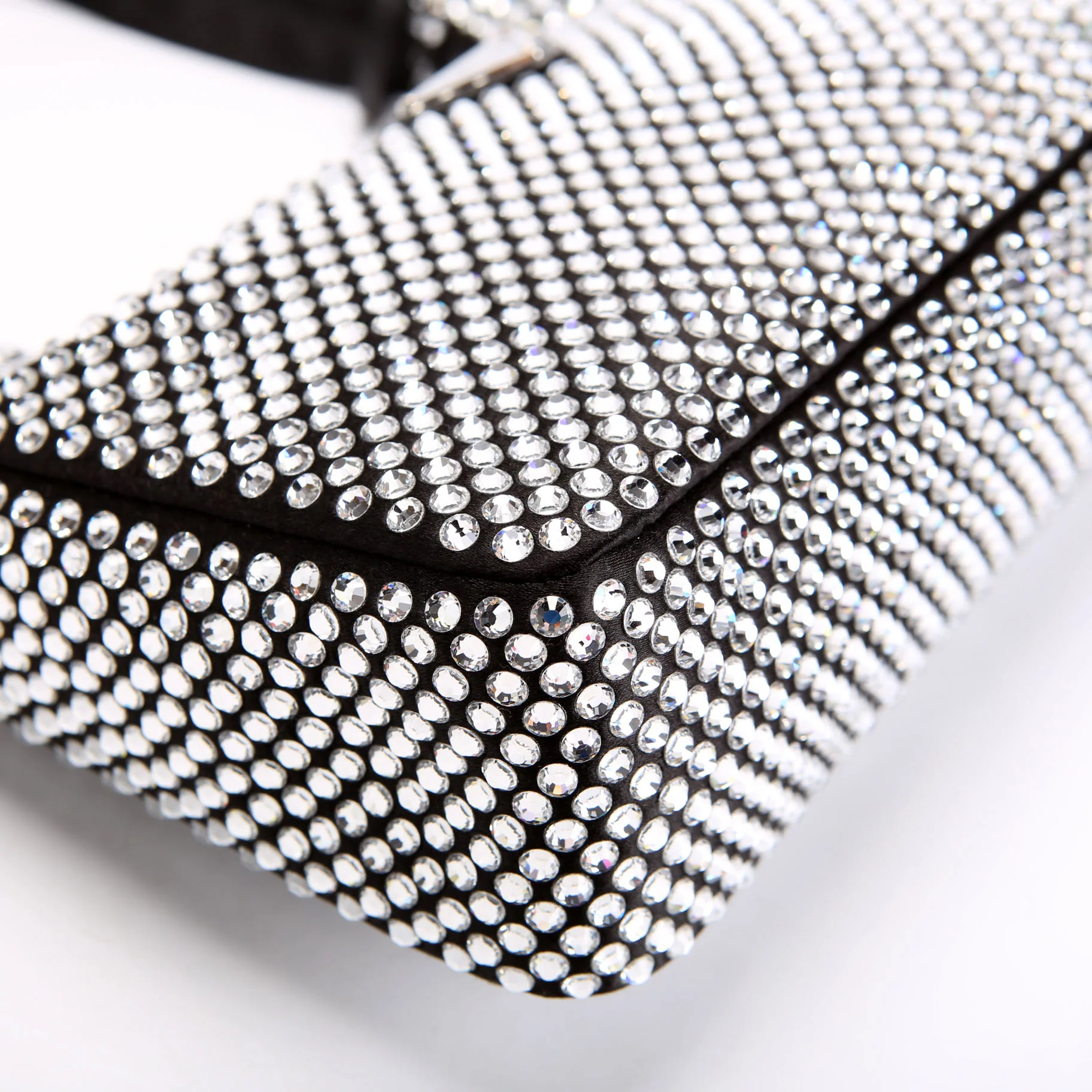 Satin Crystal Re-Edition 2000 Mini Bag Black - Image 5