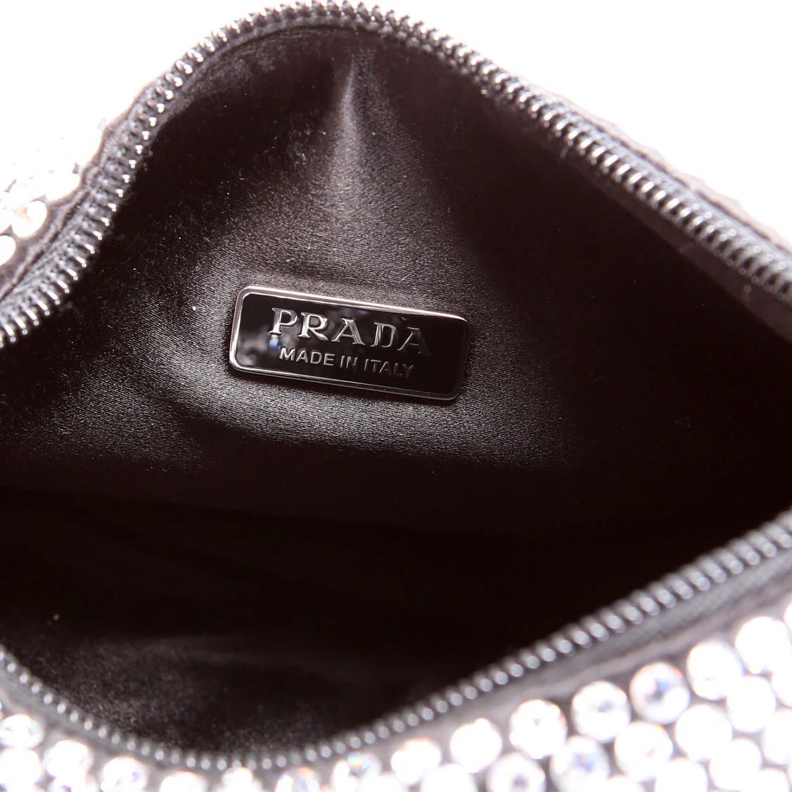 Satin Crystal Re-Edition 2000 Mini Bag Black - Image 8