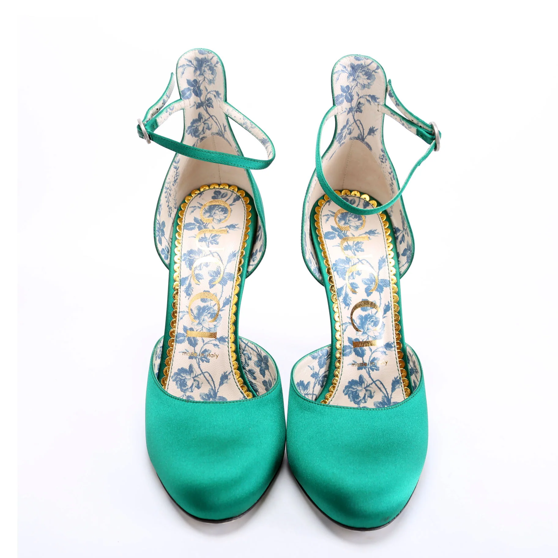 Satin Daisy Ankle Strap 105 Pumps Size 39 - Image 2