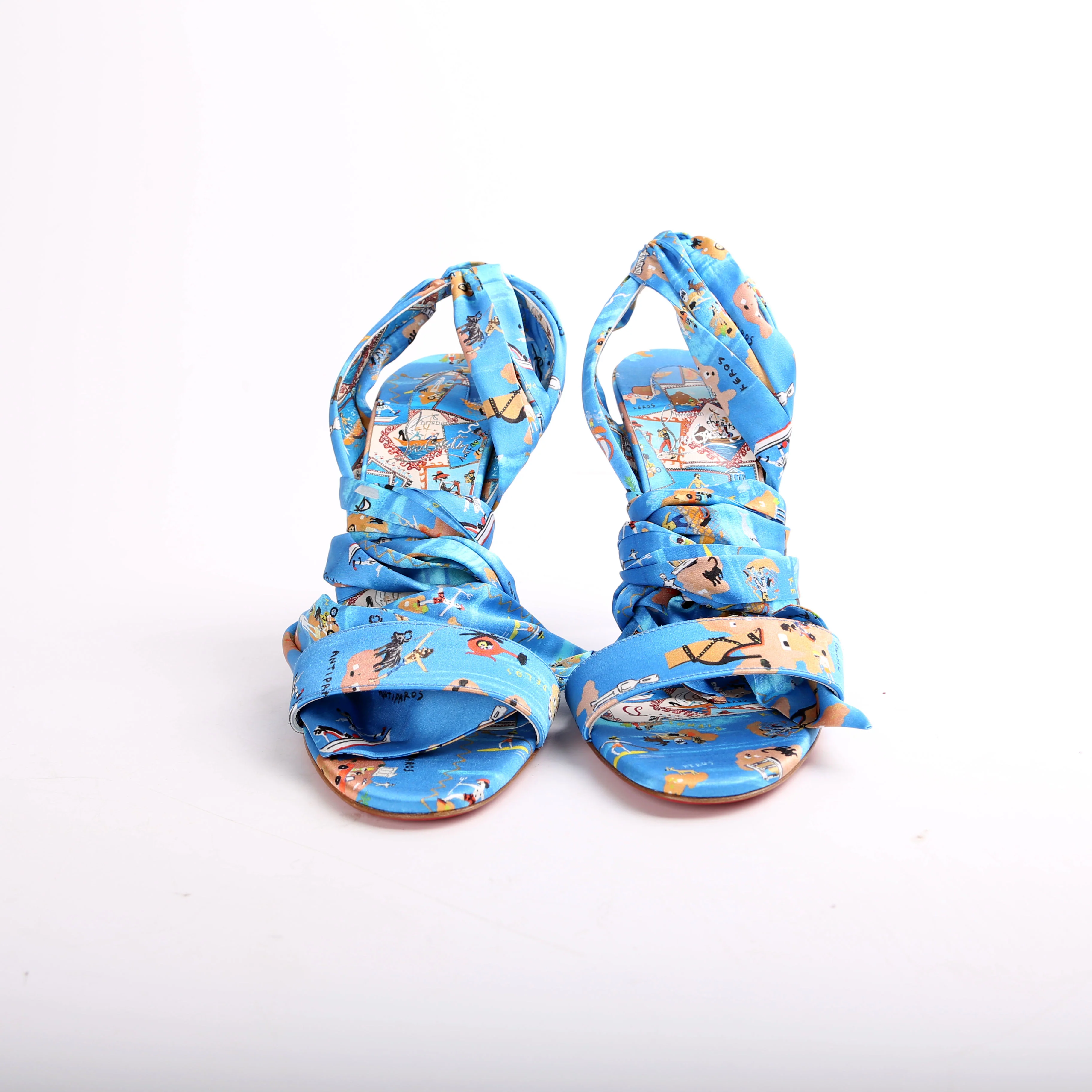 Satin Greekaba Du Desert 100 Sandals Size 38.5 - Image 5