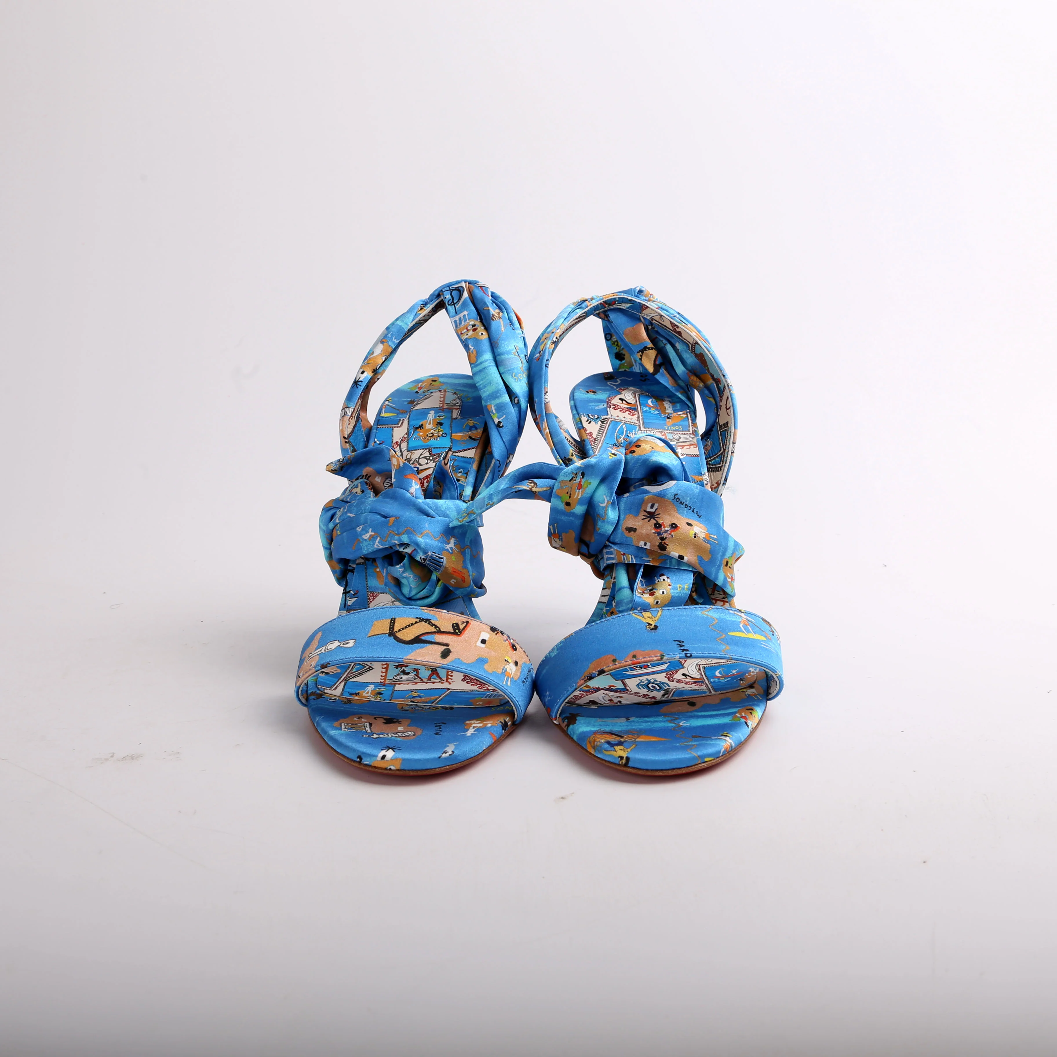 Satin Greekaba Du Desert 100 Sandals Size 38 - Image 5