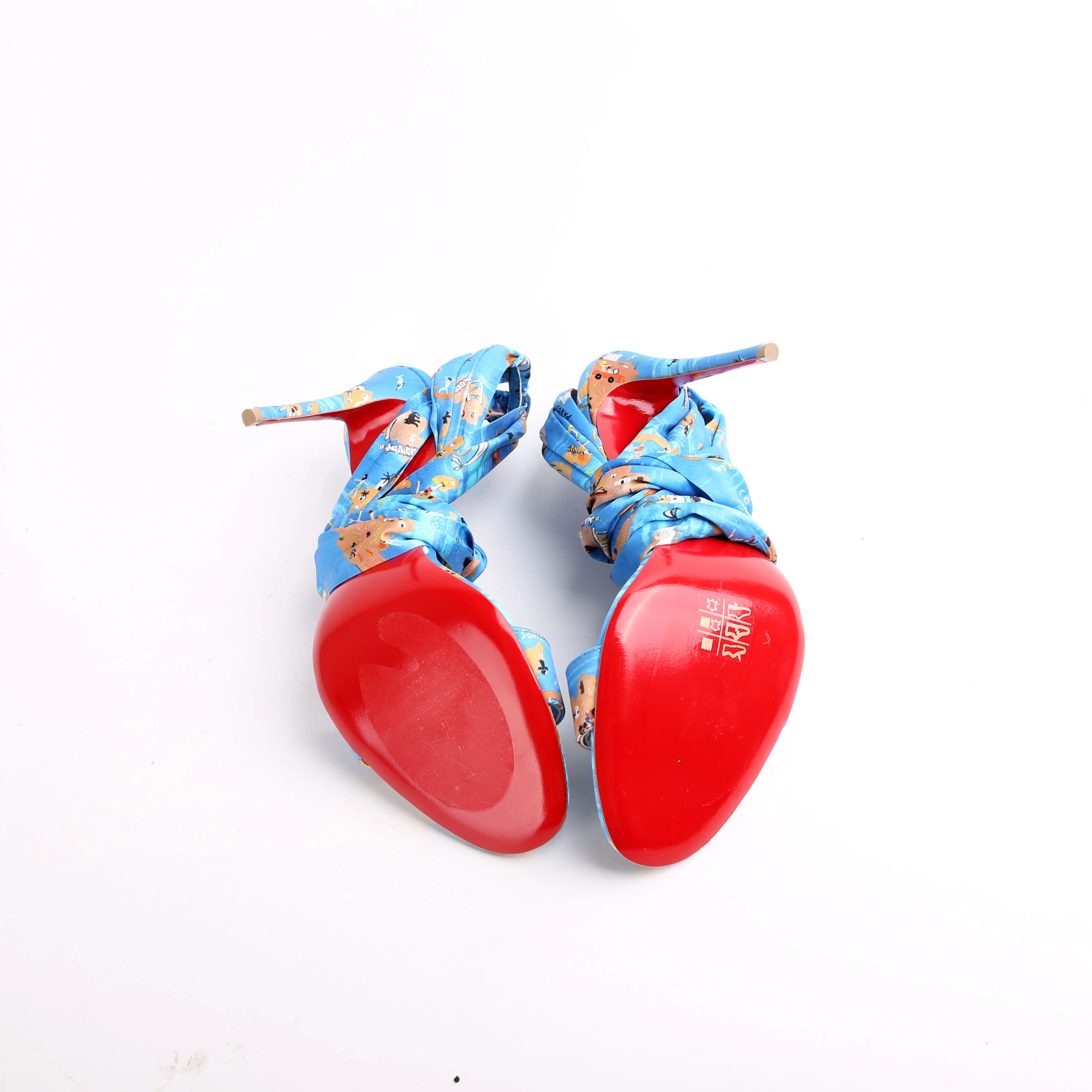 Satin Greekaba Du Desert 100MM Sandals Size 38 - Image 4