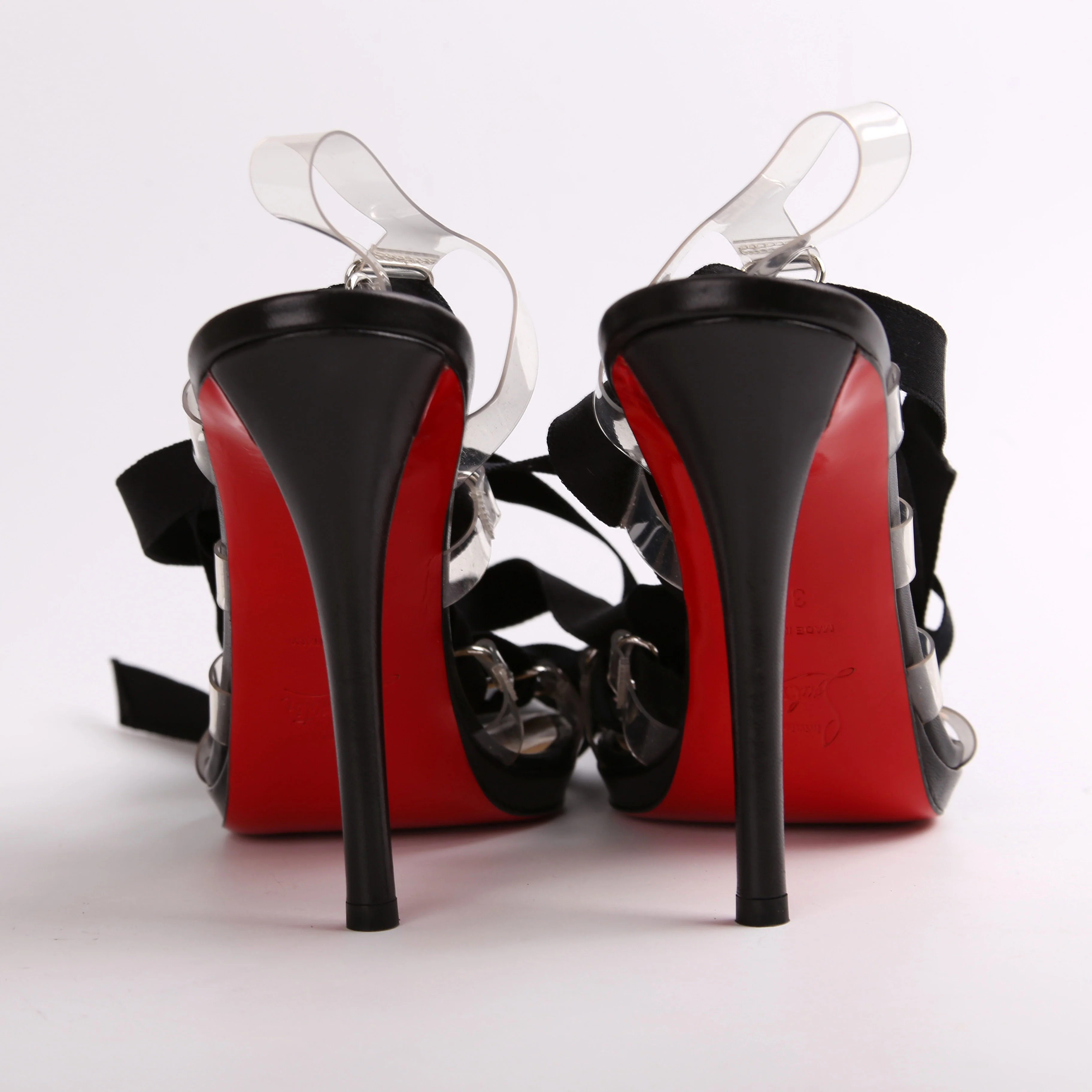 Satin Lace Up Nymphette Sandals Size 39 - Image 5