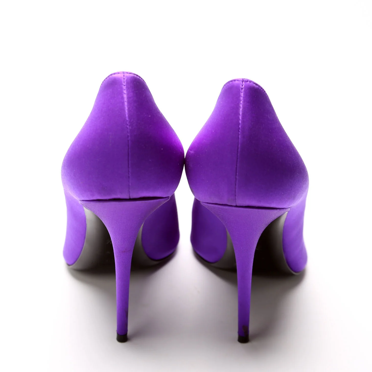 Satin Pumps Size 39.5 Purple - Image 4