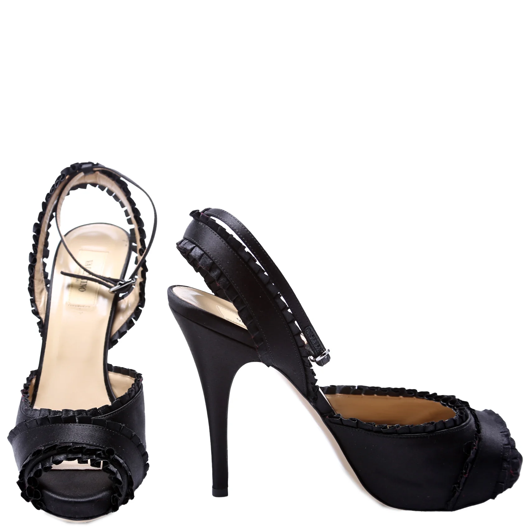 Satin Ruffle Heels Size 39
