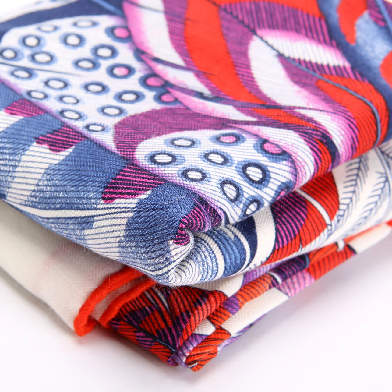 Scarf: Shawl Plumes En Fete 140 Cashmere Multi - Image 3