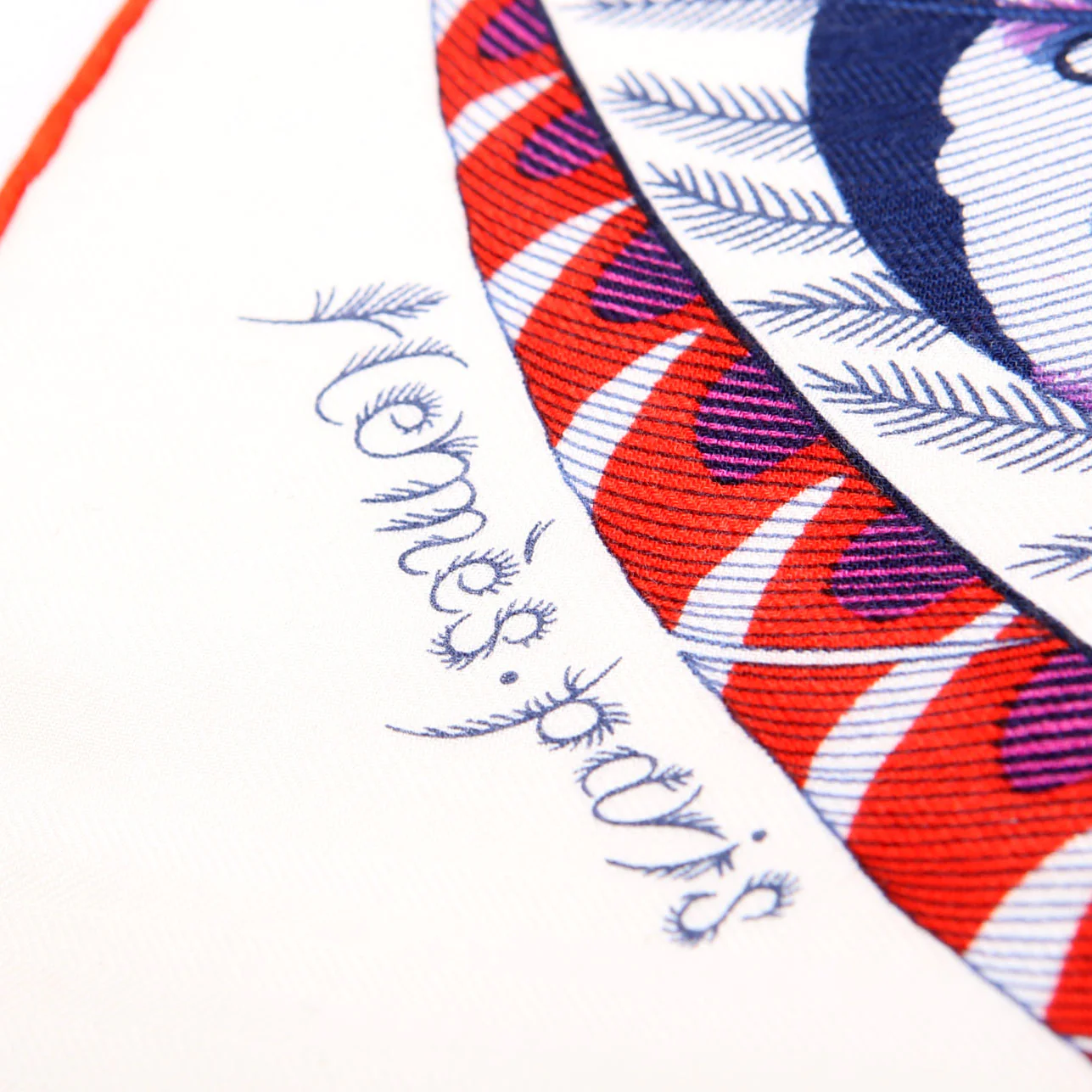 Scarf: Shawl Plumes En Fete 140 Cashmere Multi - Image 8