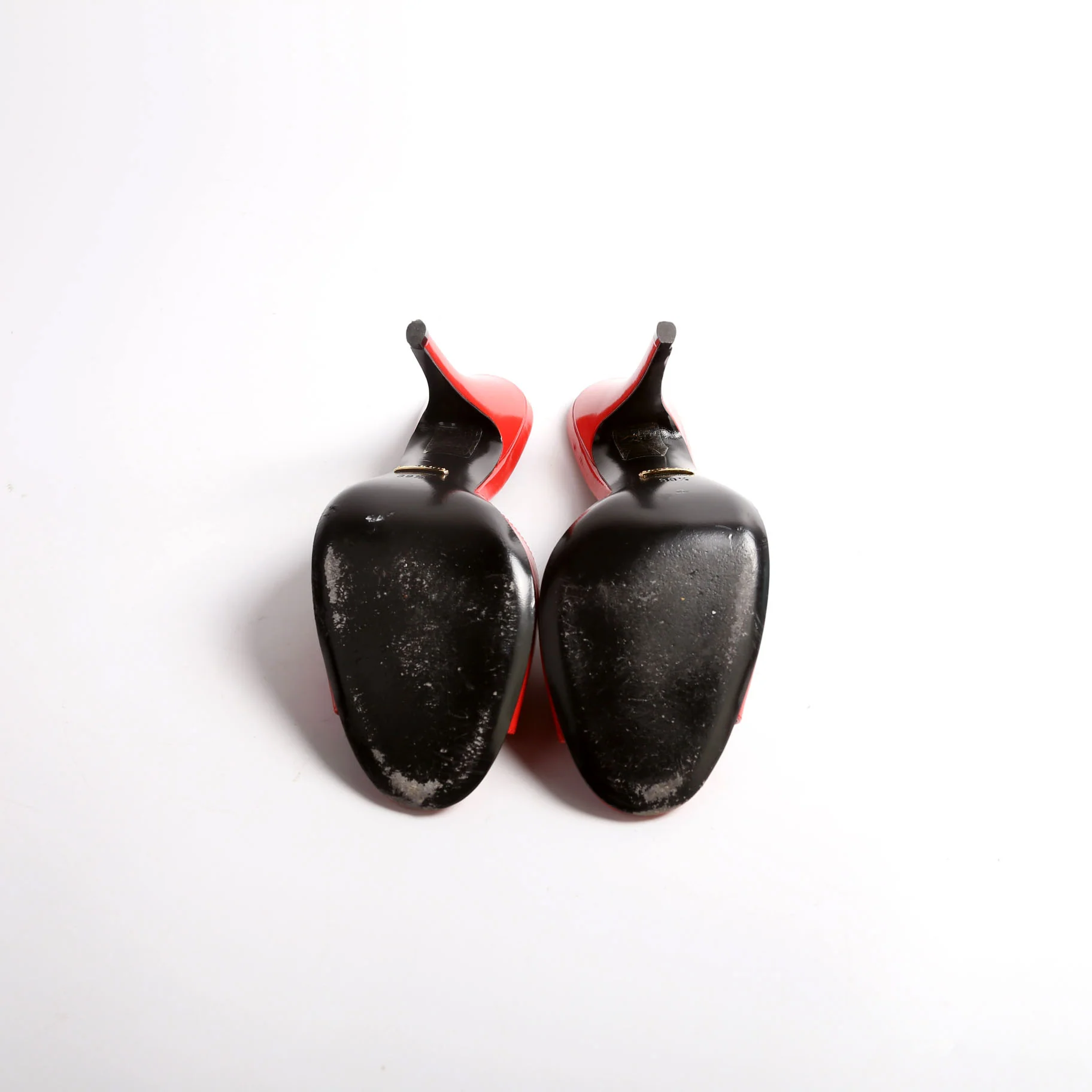 Scarlet Polished Calf Mules Size 39.5 Red - Image 8