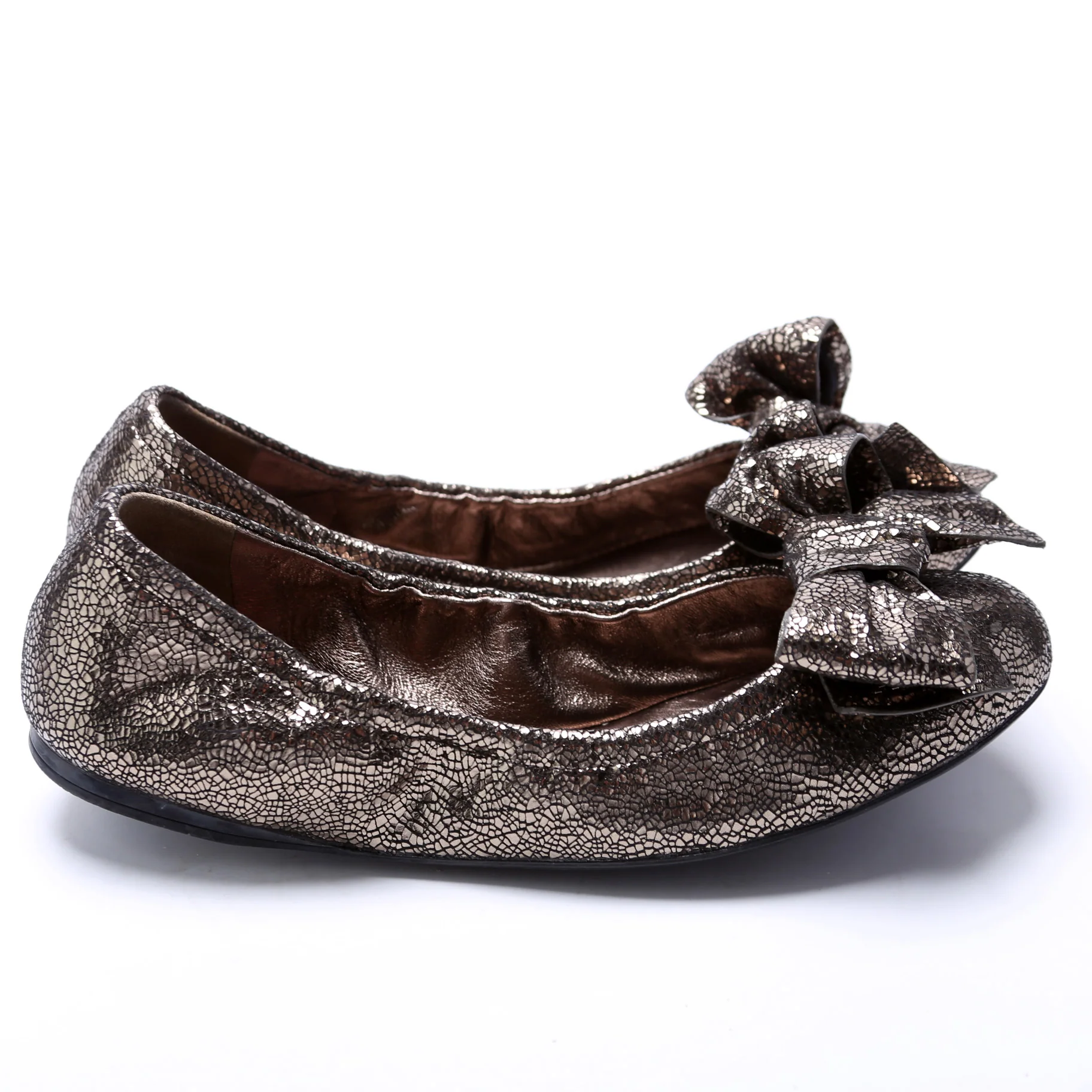 Scrunch Ballet Flats Lame Size 39.5 - Image 3
