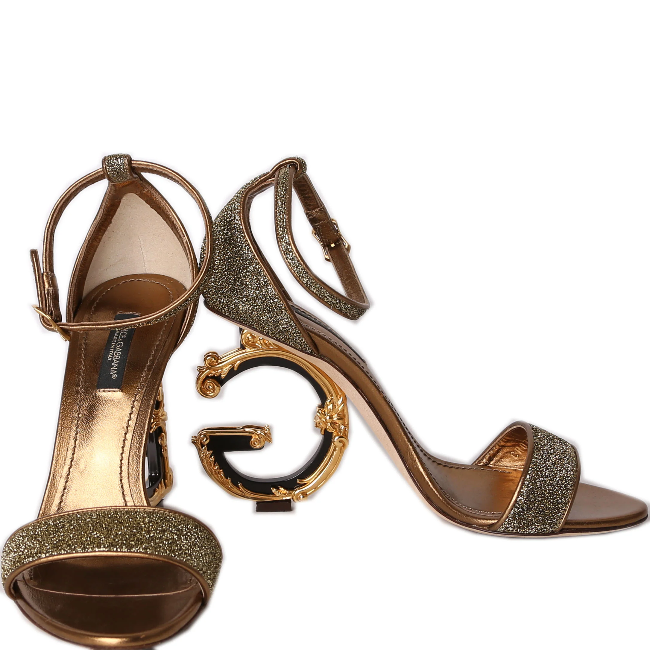 Sculpted Baroque Logo Sandals Size 37