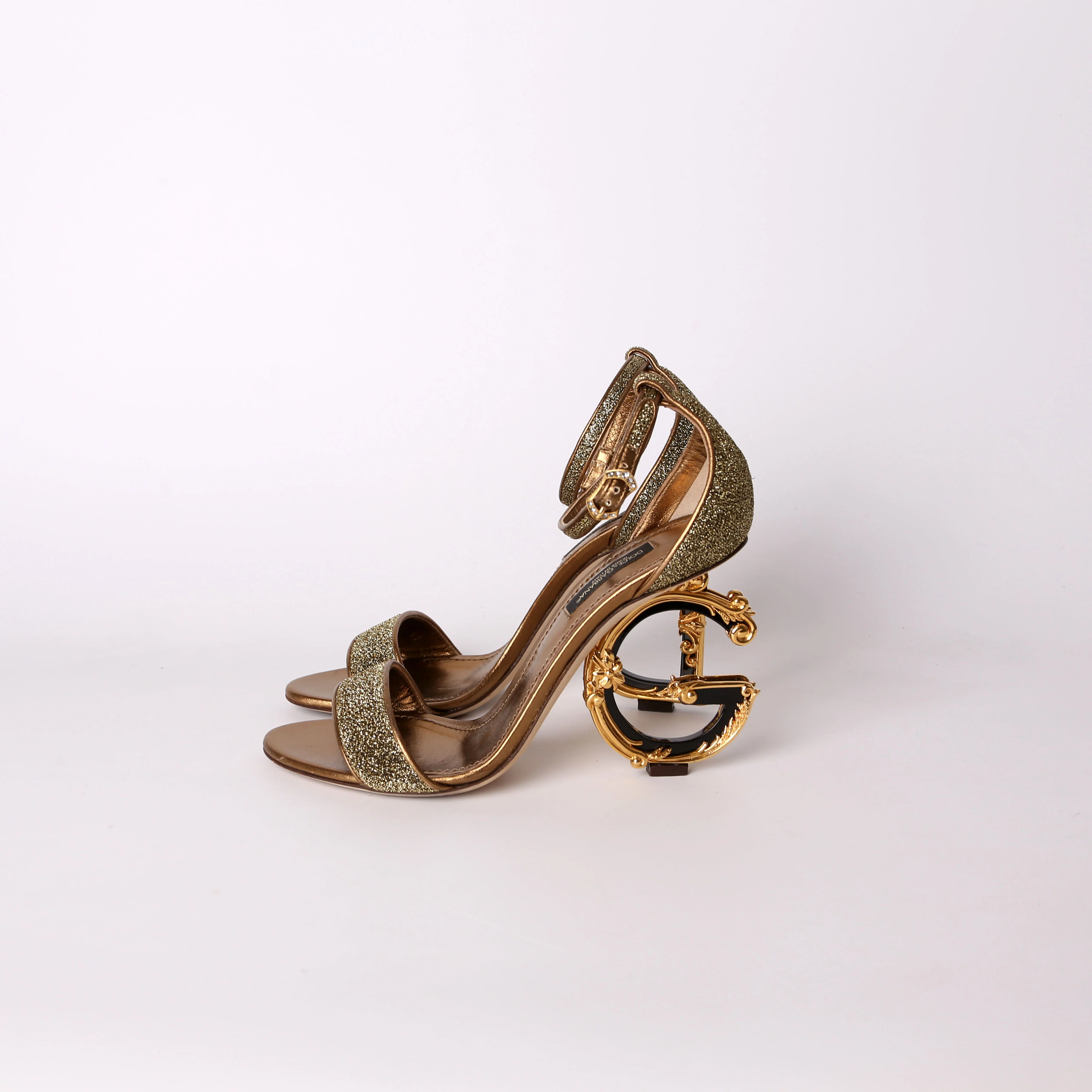Sculpted Baroque Logo Sandals Size 37 - Image 5