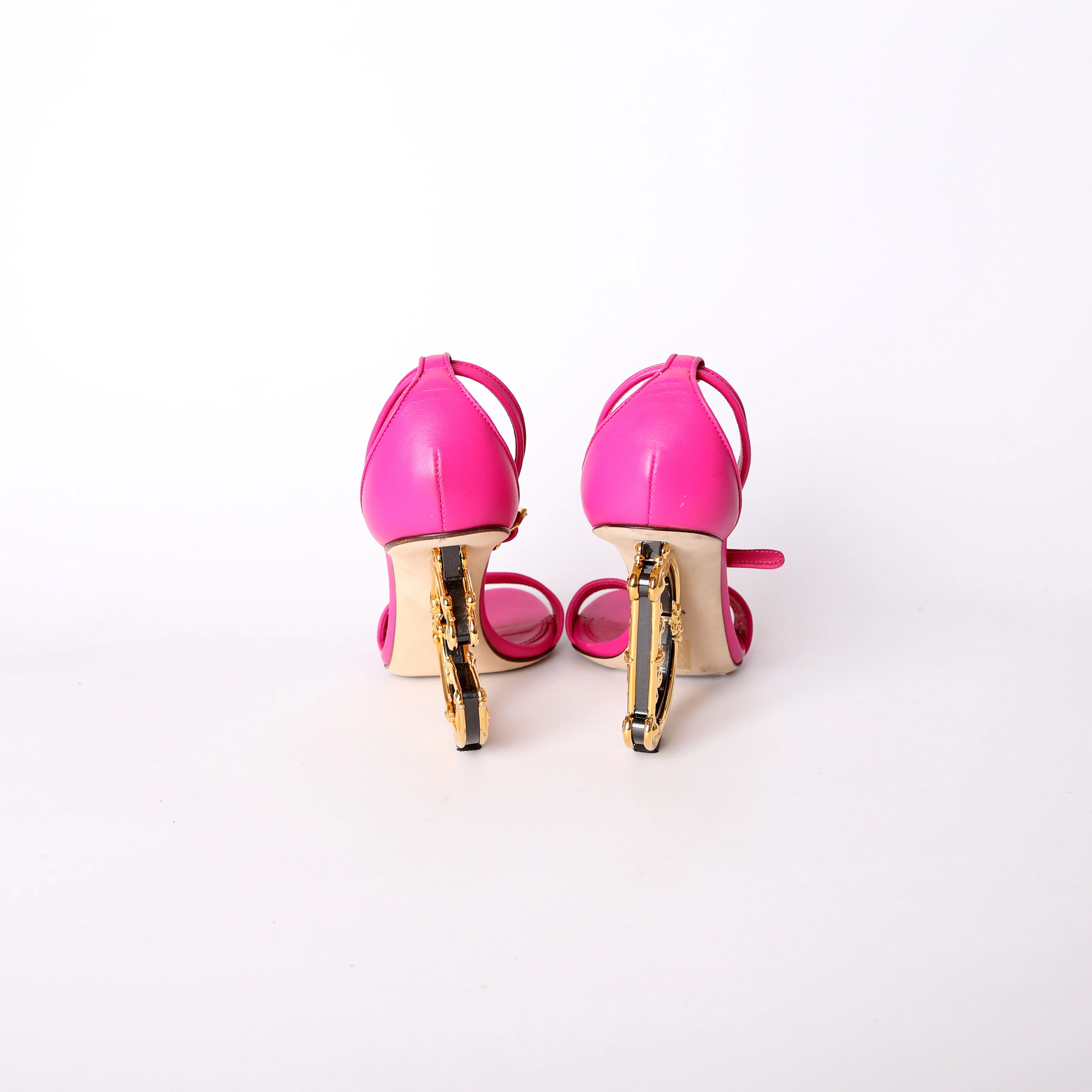 Sculpted Baroque Logo Sandals Size 37 - Image 4