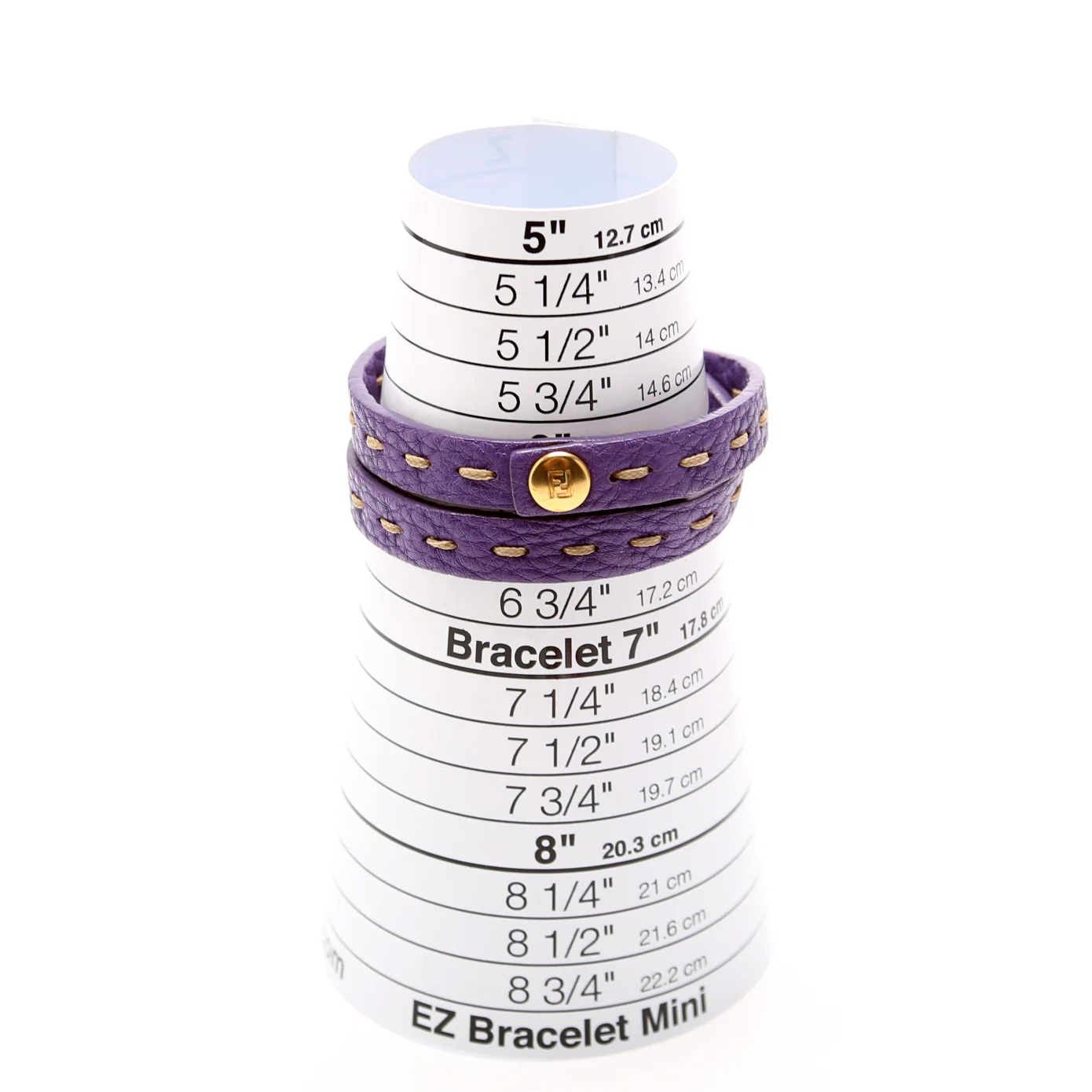 Selleria Leather Wrap Bracelet Purple - Image 4