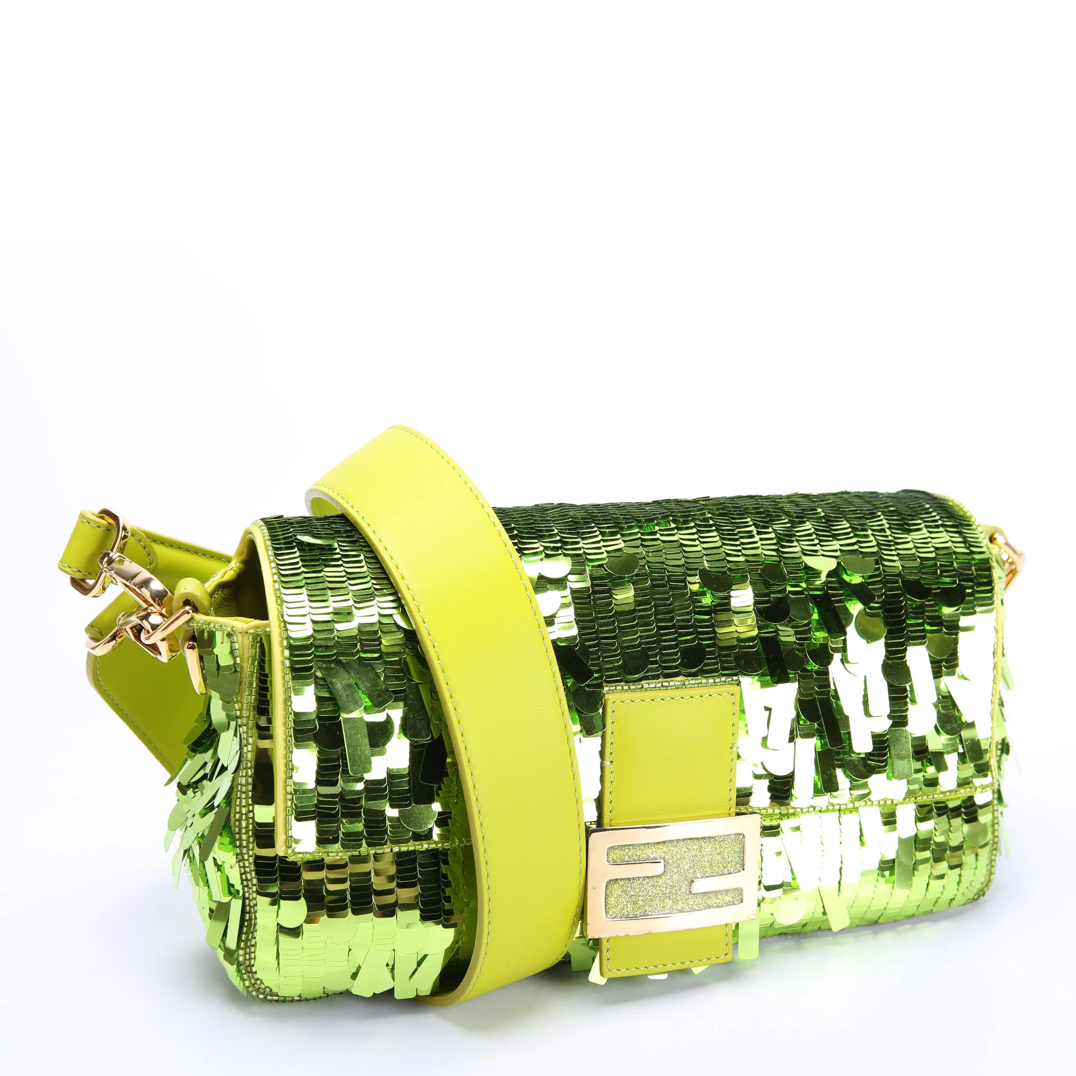 Sex And The City Sequin Paillettes Baguette Green - Image 2