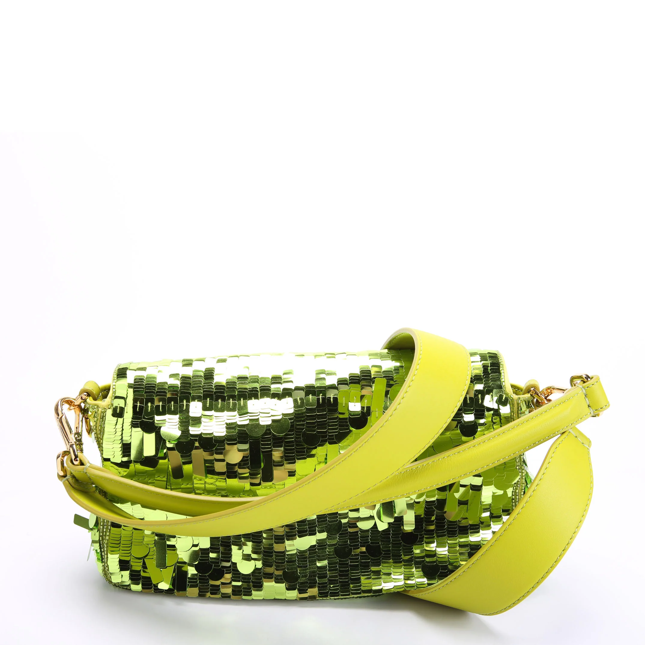 Sex And The City Sequin Paillettes Baguette Green - Image 3