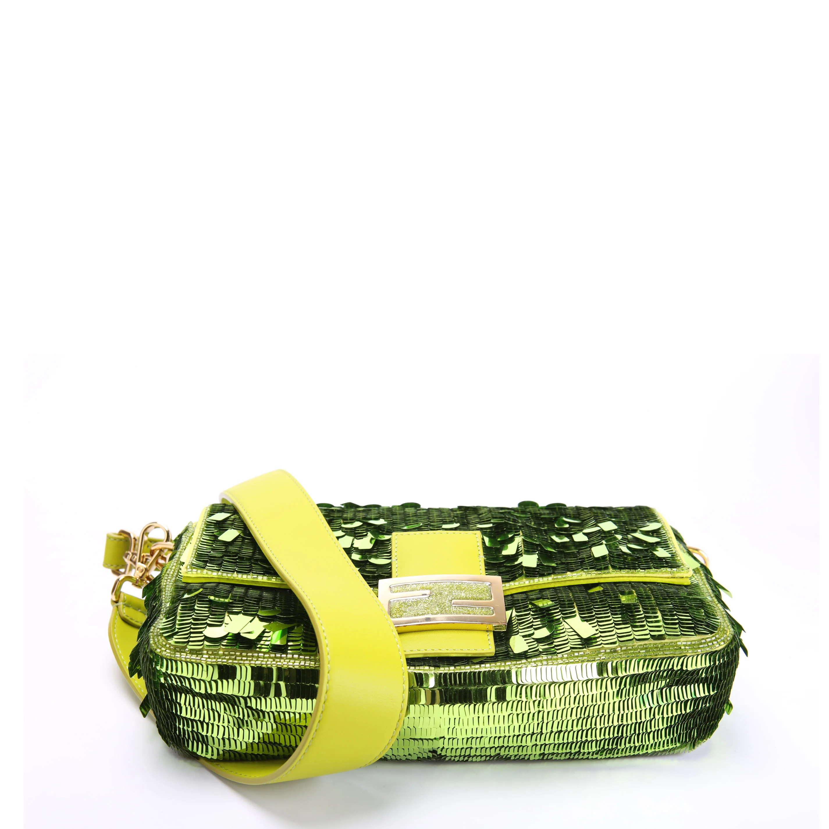Sex And The City Sequin Paillettes Baguette Green - Image 4