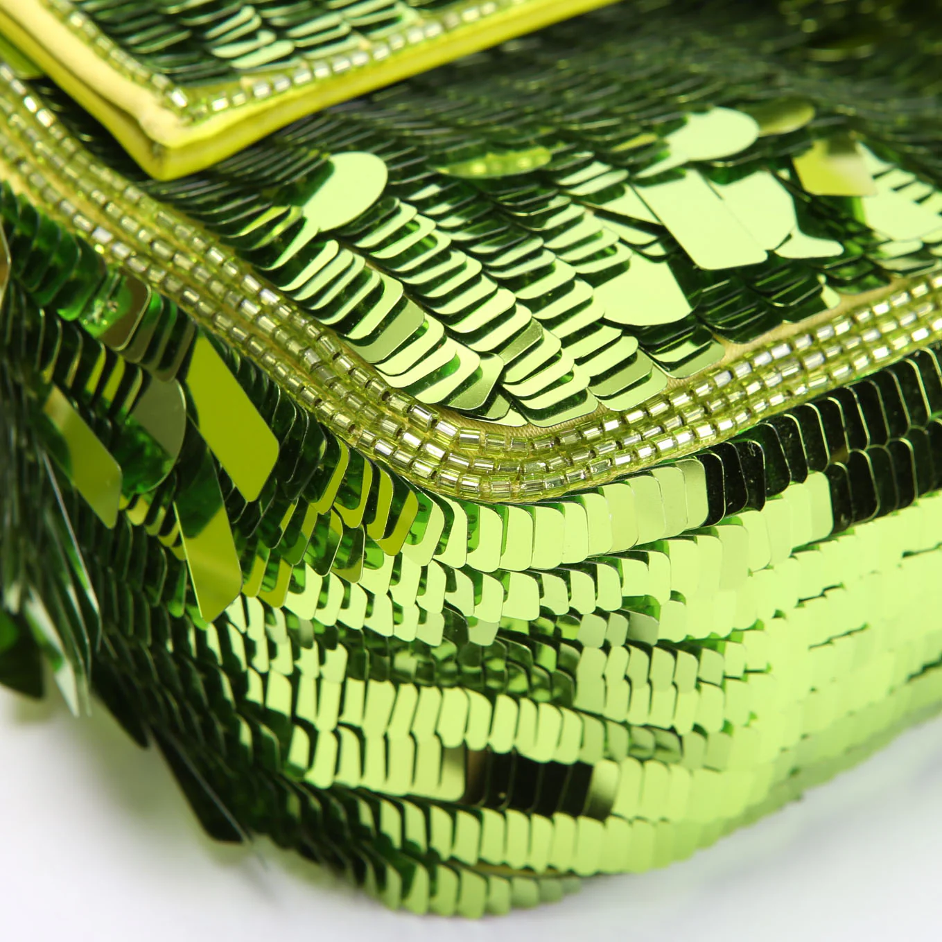 Sex And The City Sequin Paillettes Baguette Green - Image 5