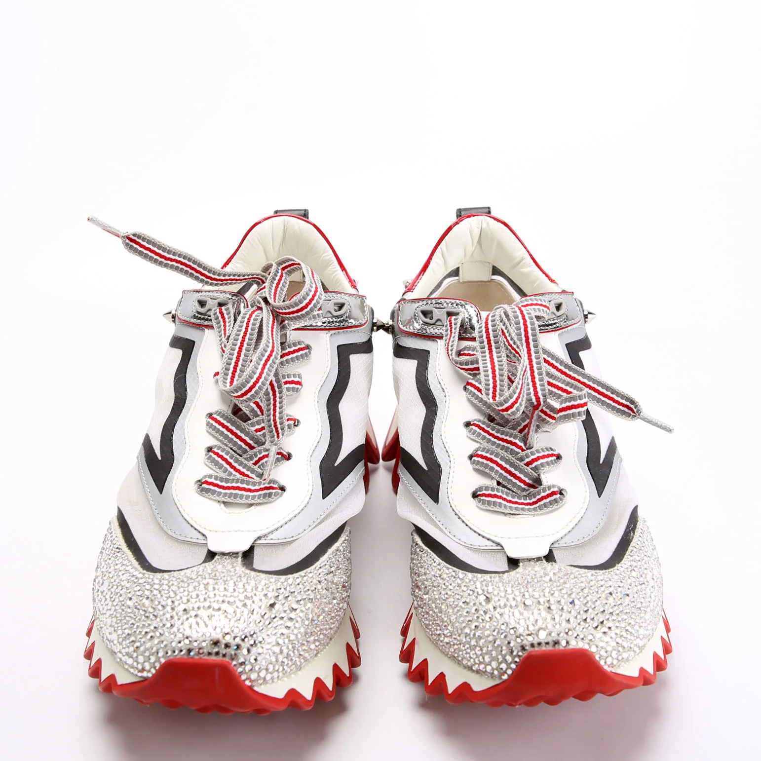 Sharkina Strass Flat Sneakers Size 38.5 Red/White - Image 2