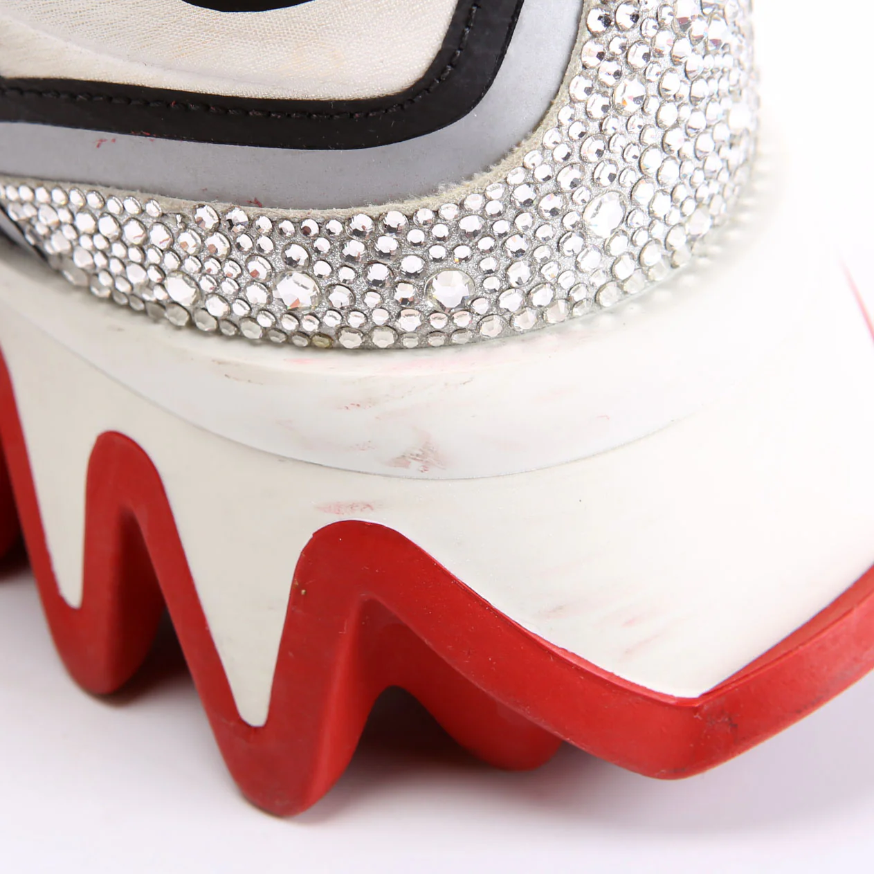 Sharkina Strass Flat Sneakers Size 38.5 Red/White - Image 6