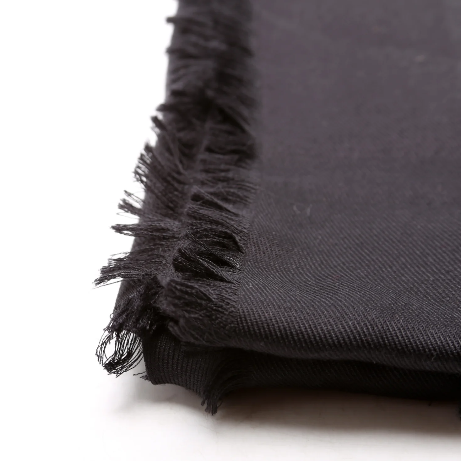 Shawl Monogram Silk/Wool Scarf Black - Image 3