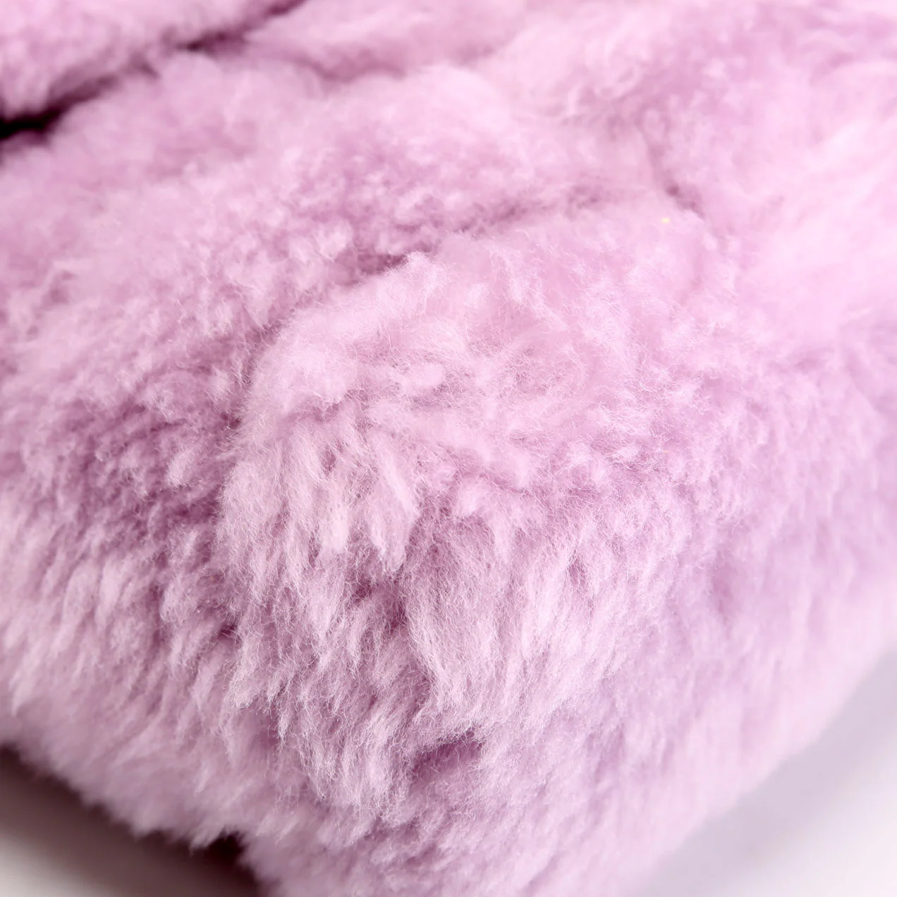 Shearling Puffer Pouch with Card Holder Purple - Image 5