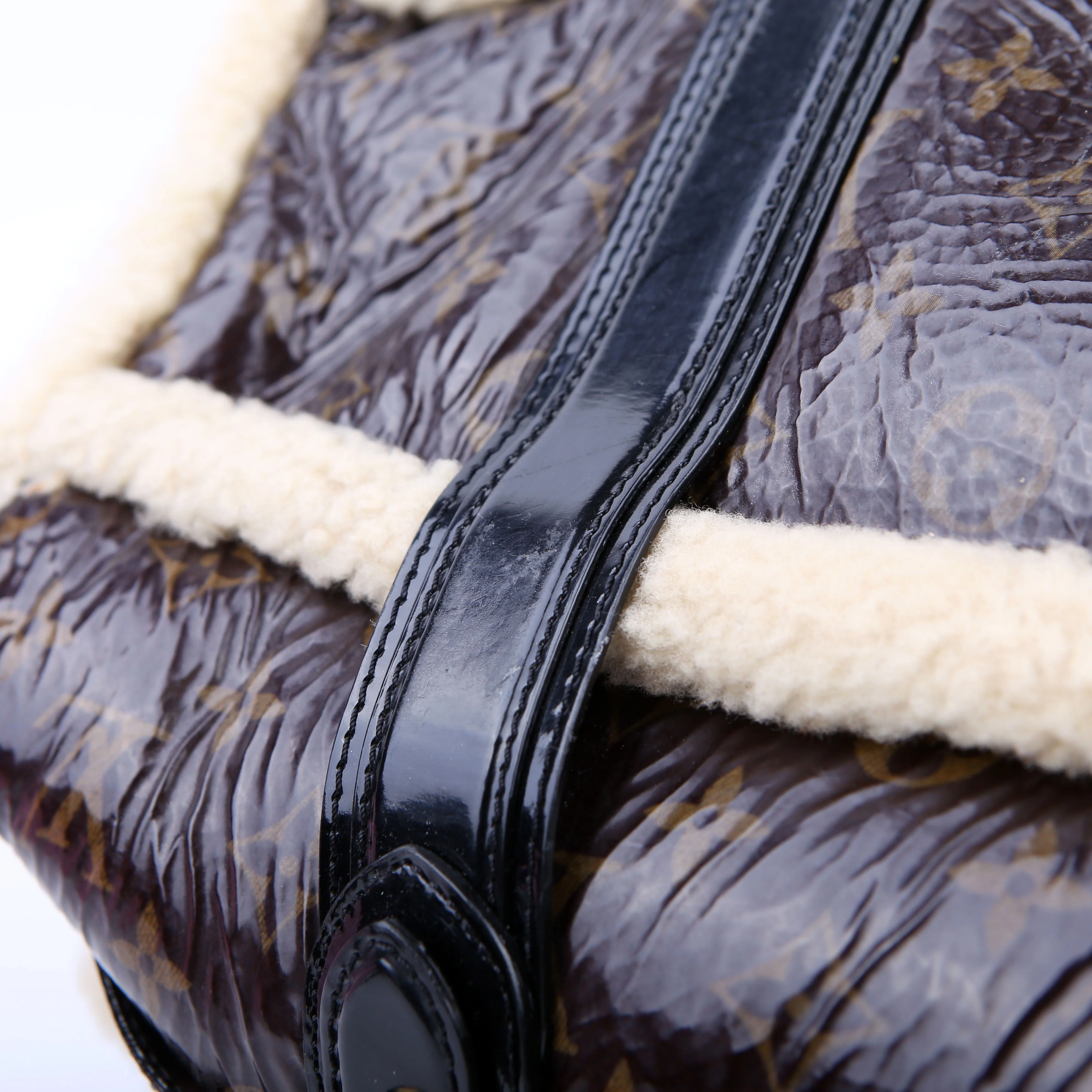 Shearling Thunder Bag Monogram Black - Image 9