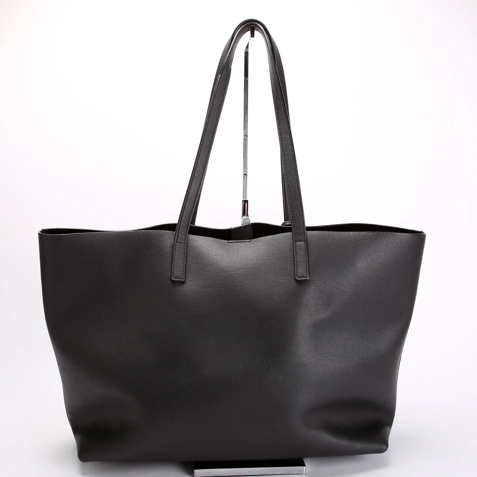 Shopping Bag E/W Supple Leather 600281 Black - Image 3