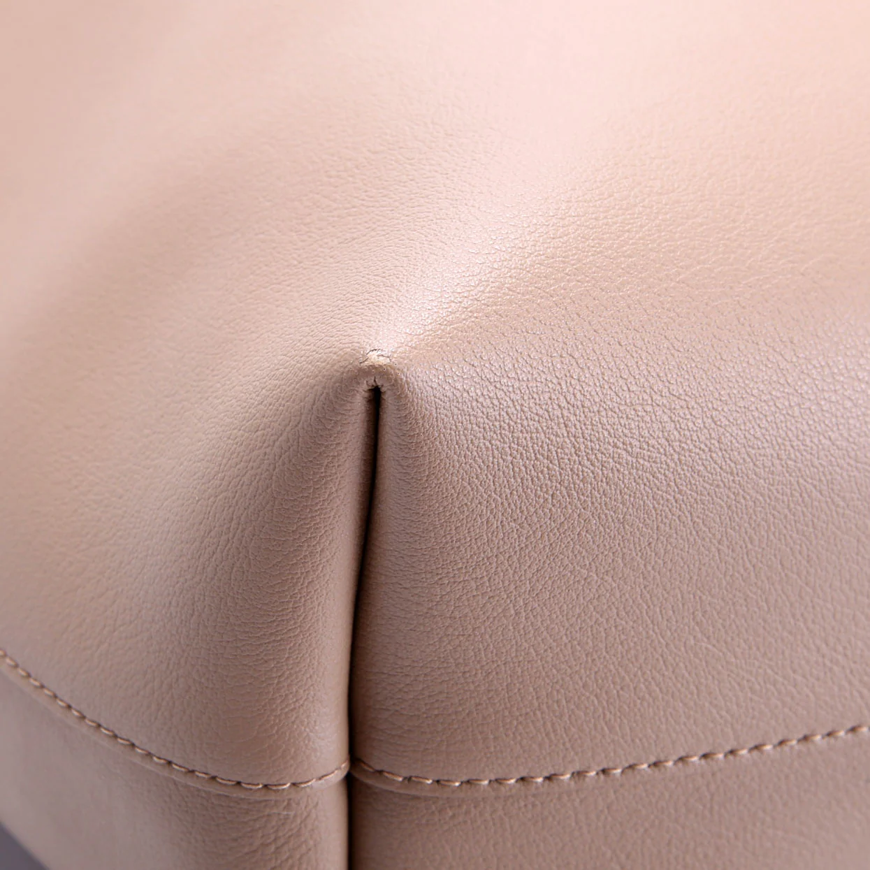 Shopping Bag East/West Supple Leather 600281 Beige - Image 5