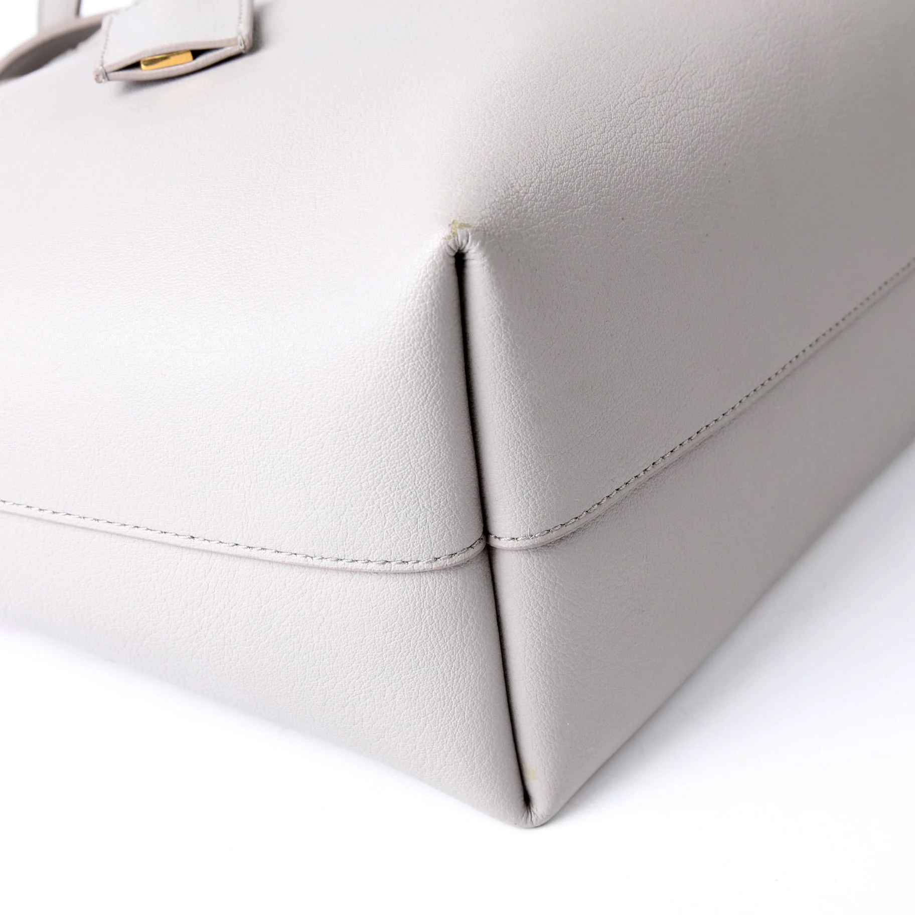 Shopping Bag East/West Supple Leather 600281 Grey - Image 4