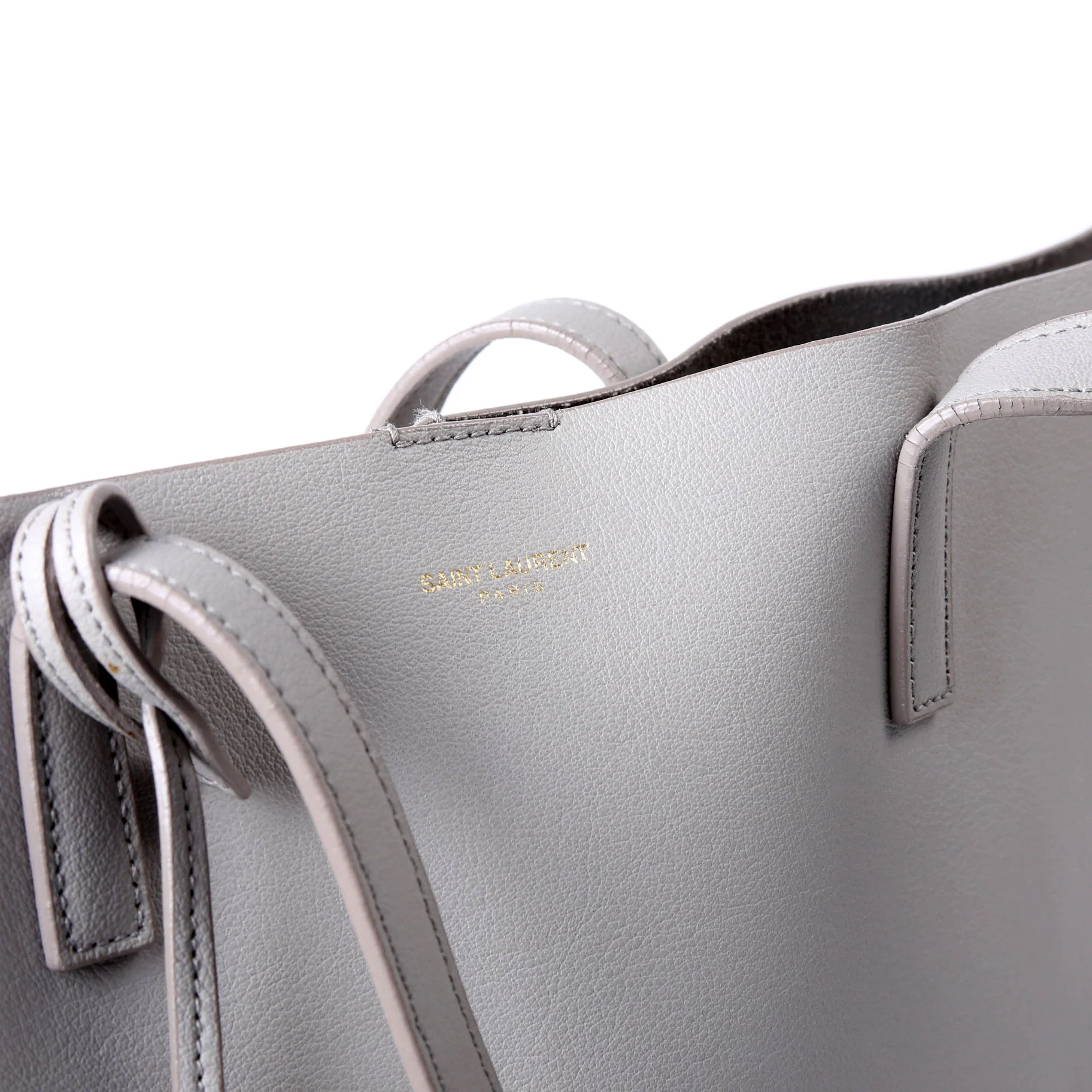 Shopping Bag East/West Supple Leather 600281 Grey - Image 7