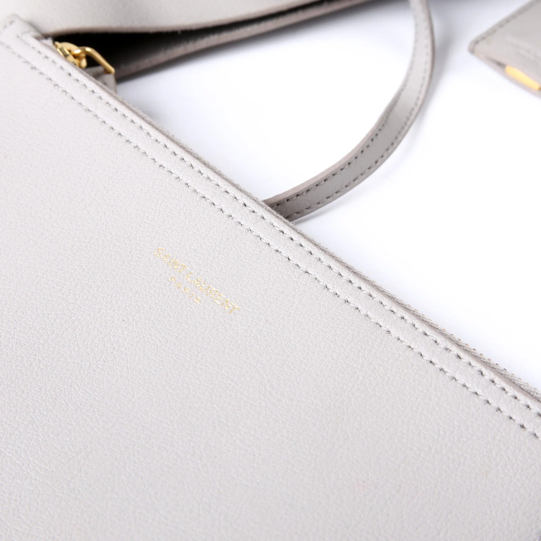 Shopping Bag East/West Supple Leather 600281 Grey - Image 9