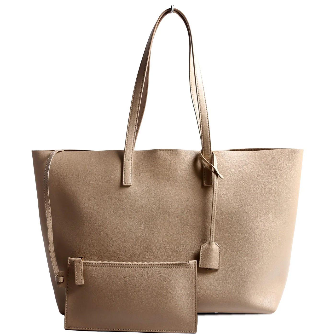 Shopping Bag East/West Supple Leather 600281 Nude
