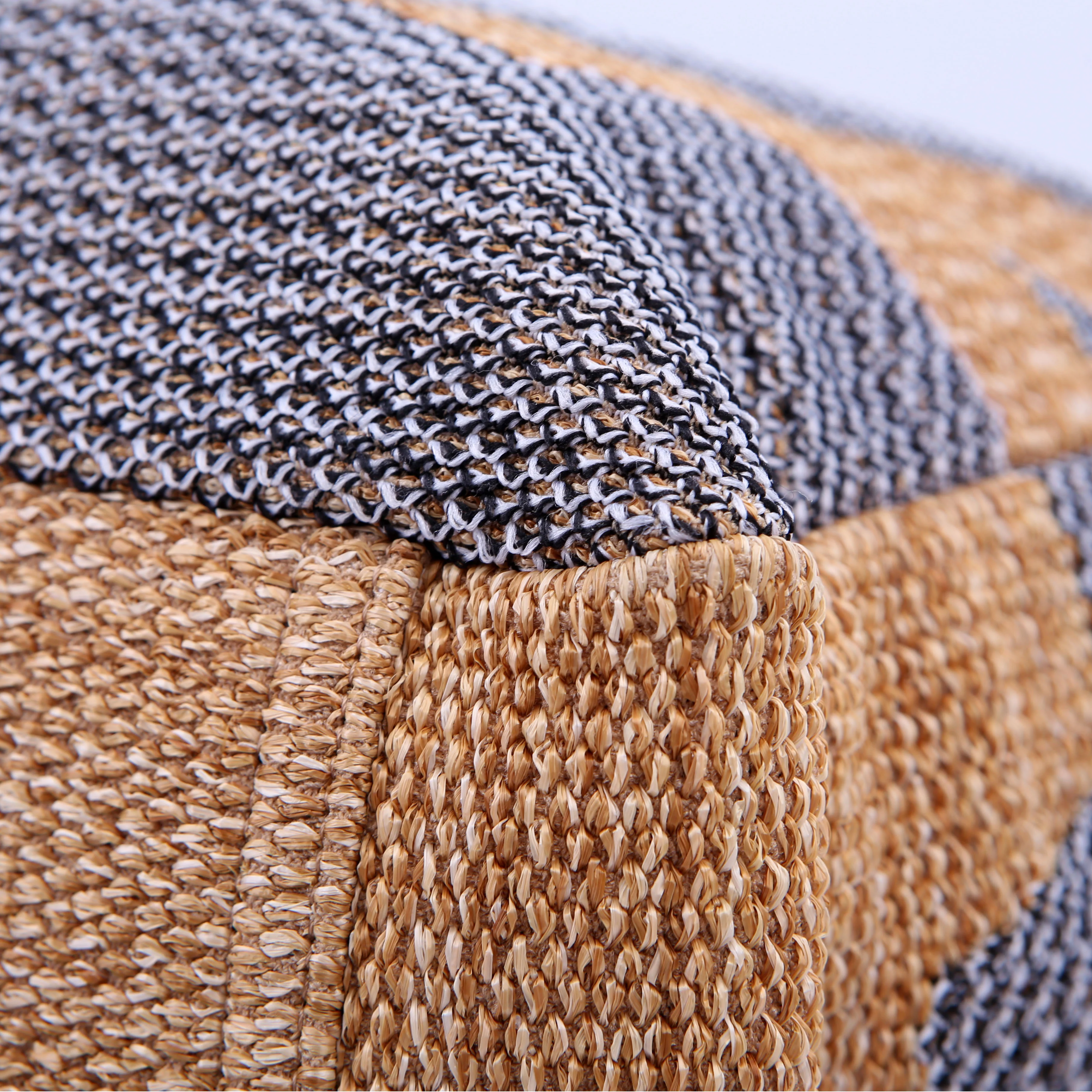 Shopping Bag Large Mixed Fibers 28M Black/Tan - Image 6