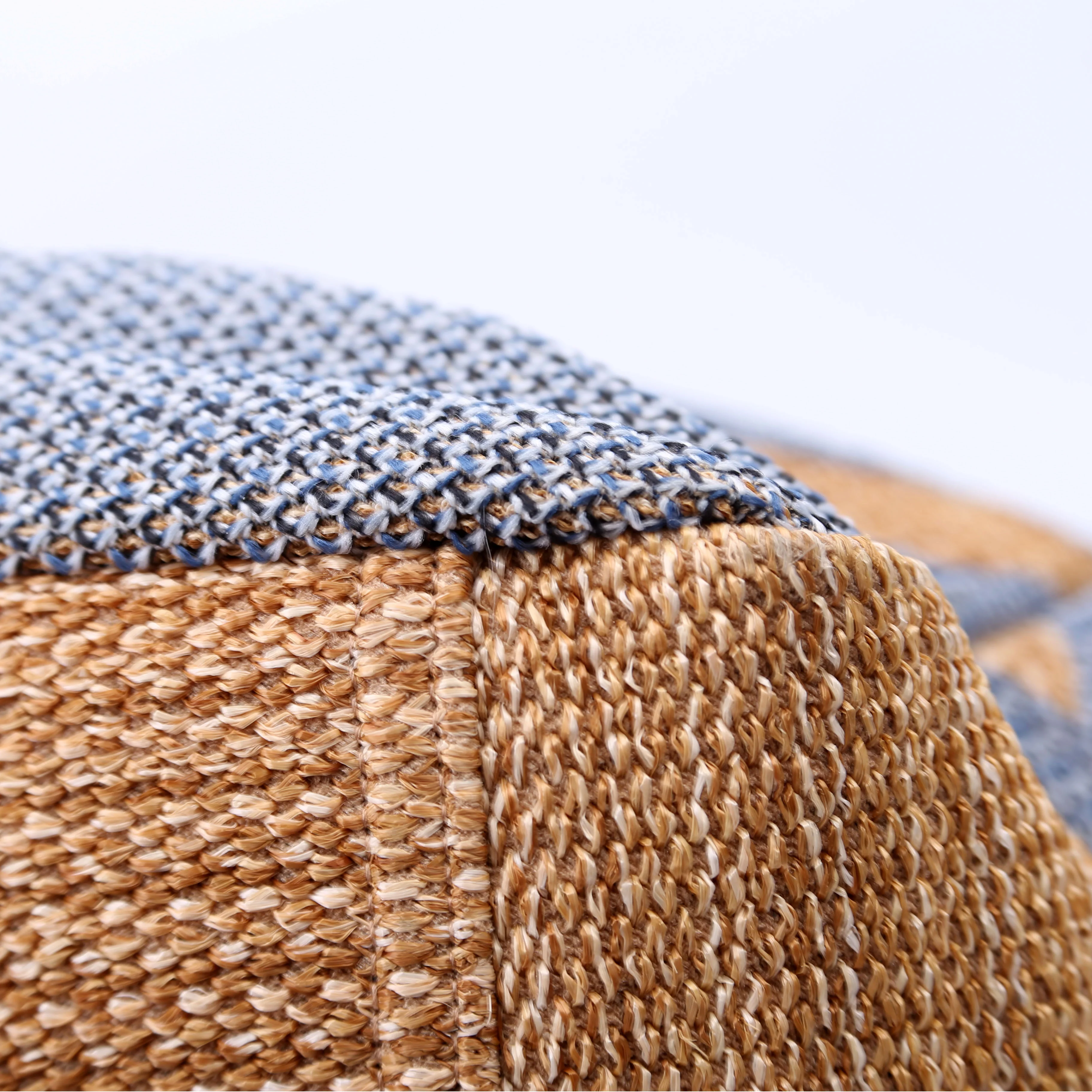 Shopping Bag Large Mixed Fibers 28M Tan/Blue - Image 6