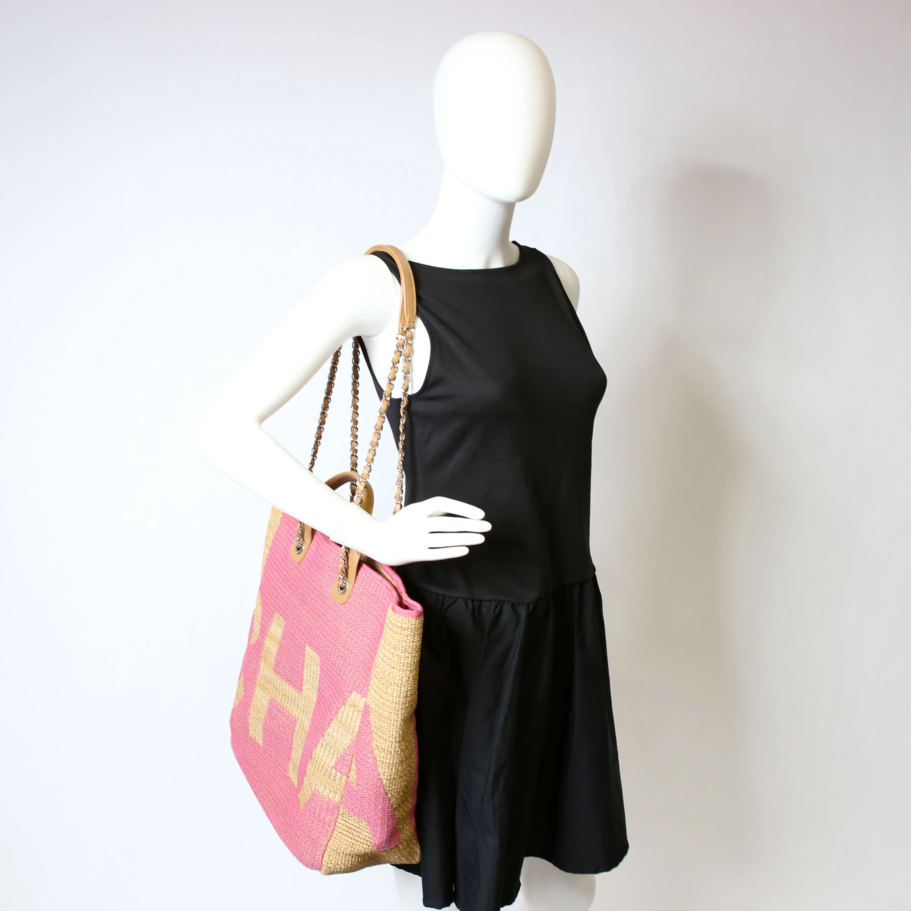 Shopping Bag Large Mixed Fibers Pink - Image 15