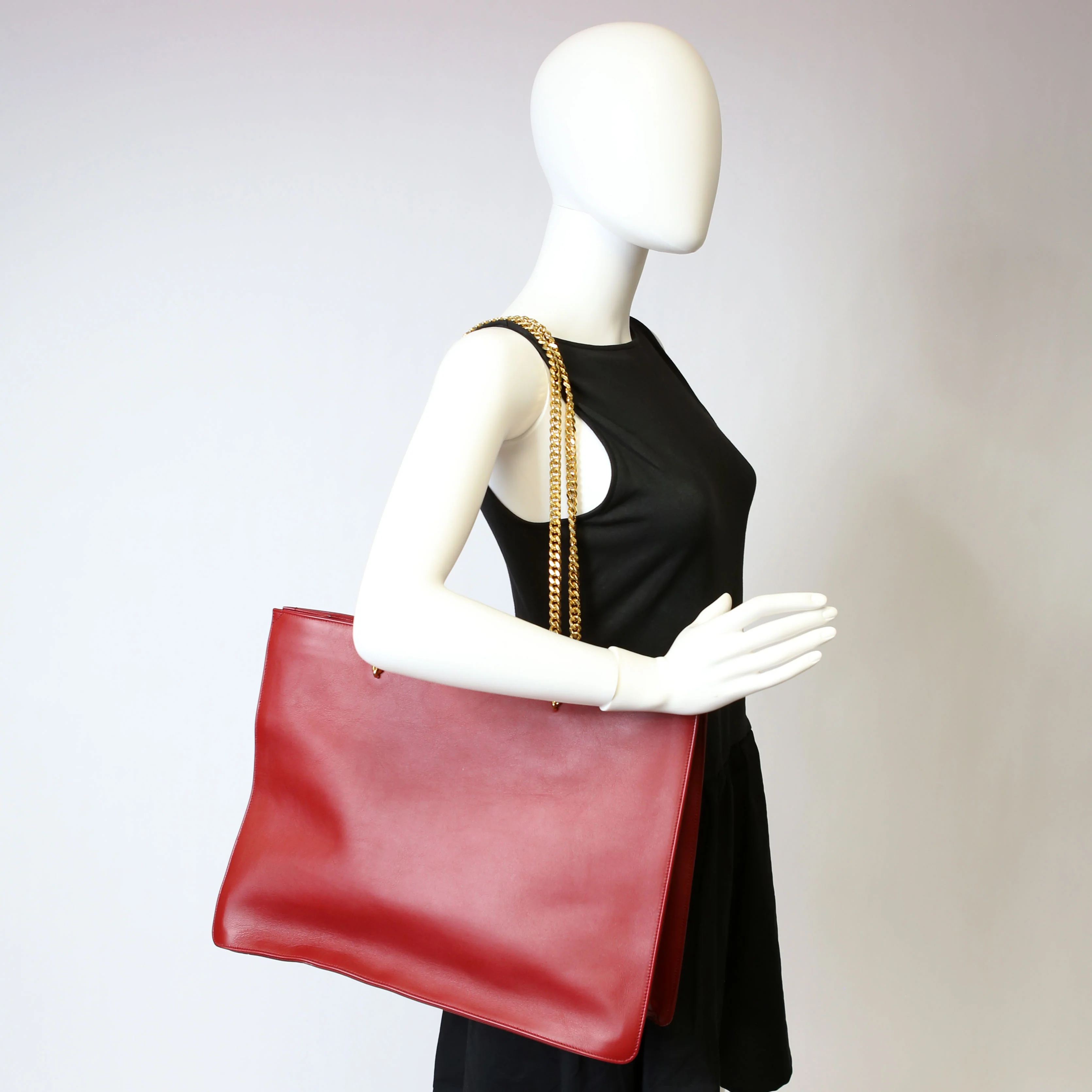 Siena East/West Shopping Tote Calfskin Red - Image 13