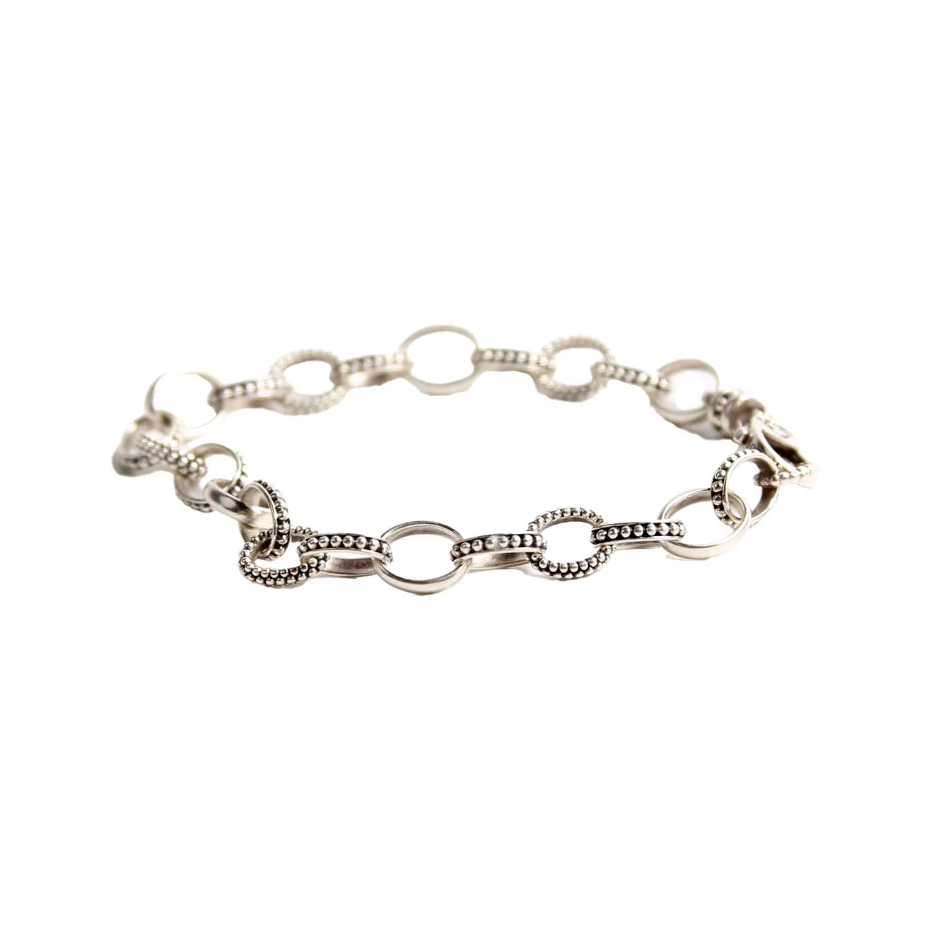 Signature Caviar Bead Link 8MM Bracelet 925 - Image 2