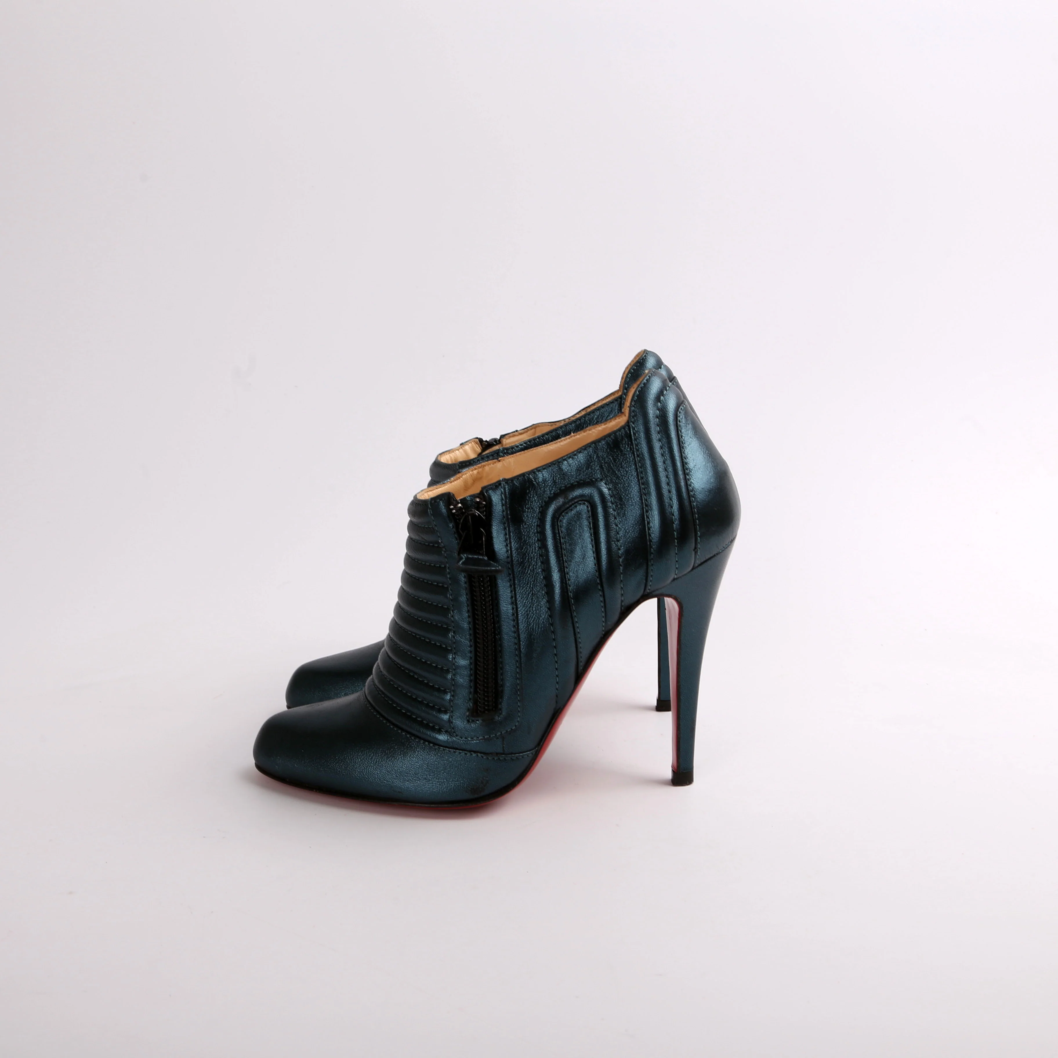 Sigourney 100MM Metallic Nappa Booties Sz 36 - Image 3