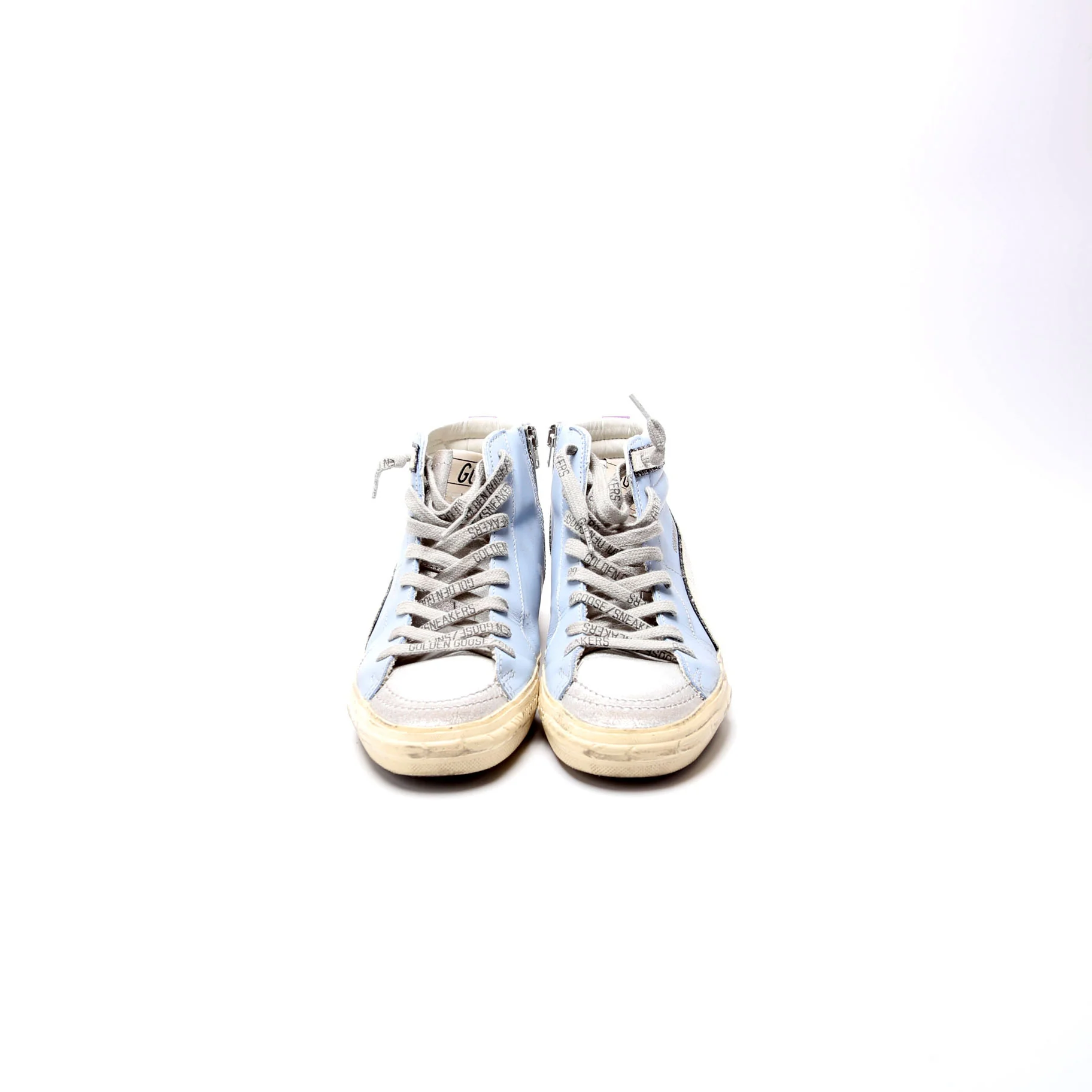 Slide Sneakers Size 37 Blue/Silver - Image 2