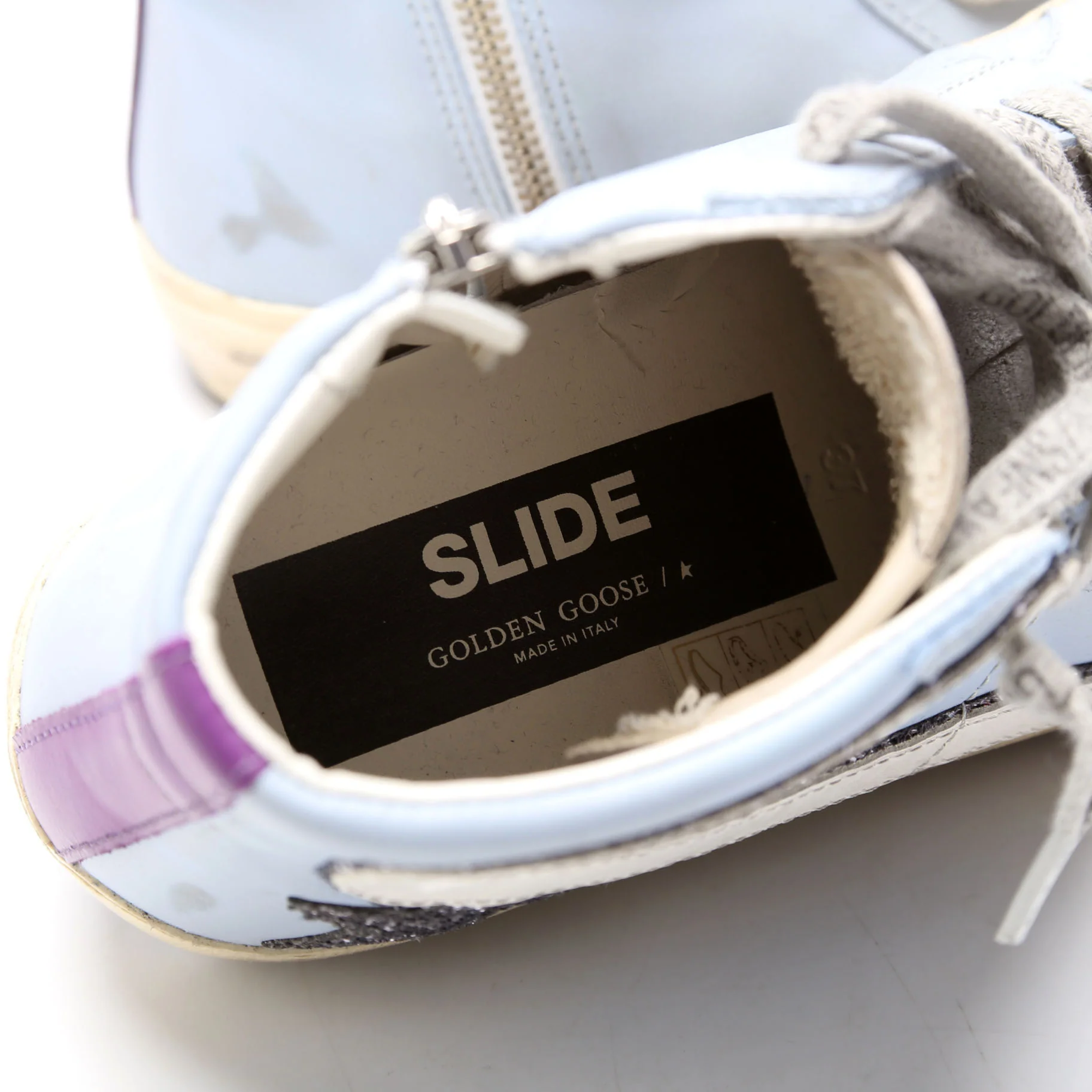 Slide Sneakers Size 37 Blue/Silver - Image 6