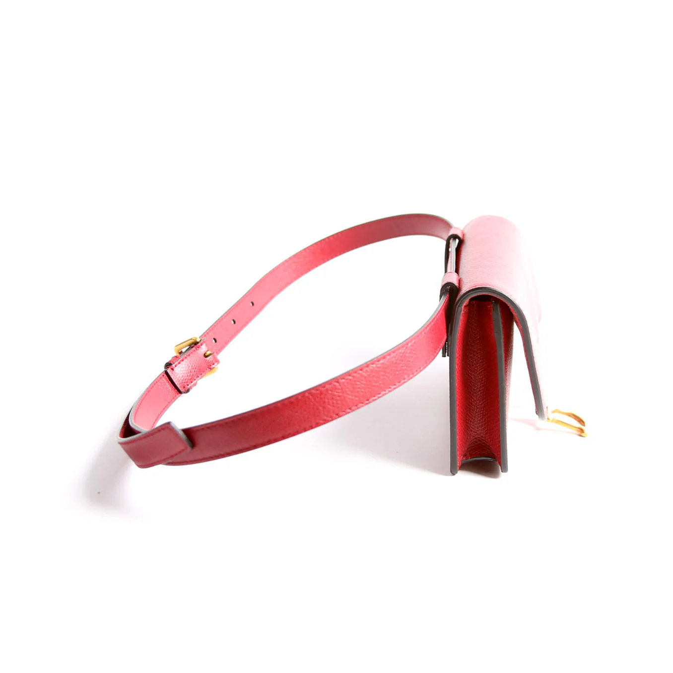 Slim Saddle Bag Grain Leather Red - Image 3