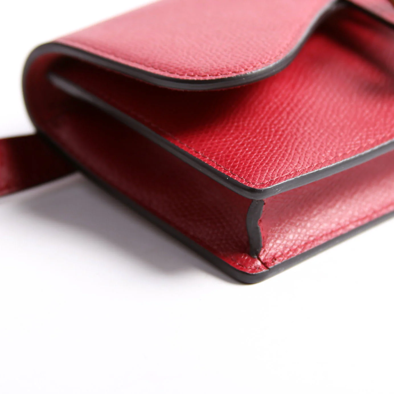 Slim Saddle Bag Grain Leather Red - Image 6