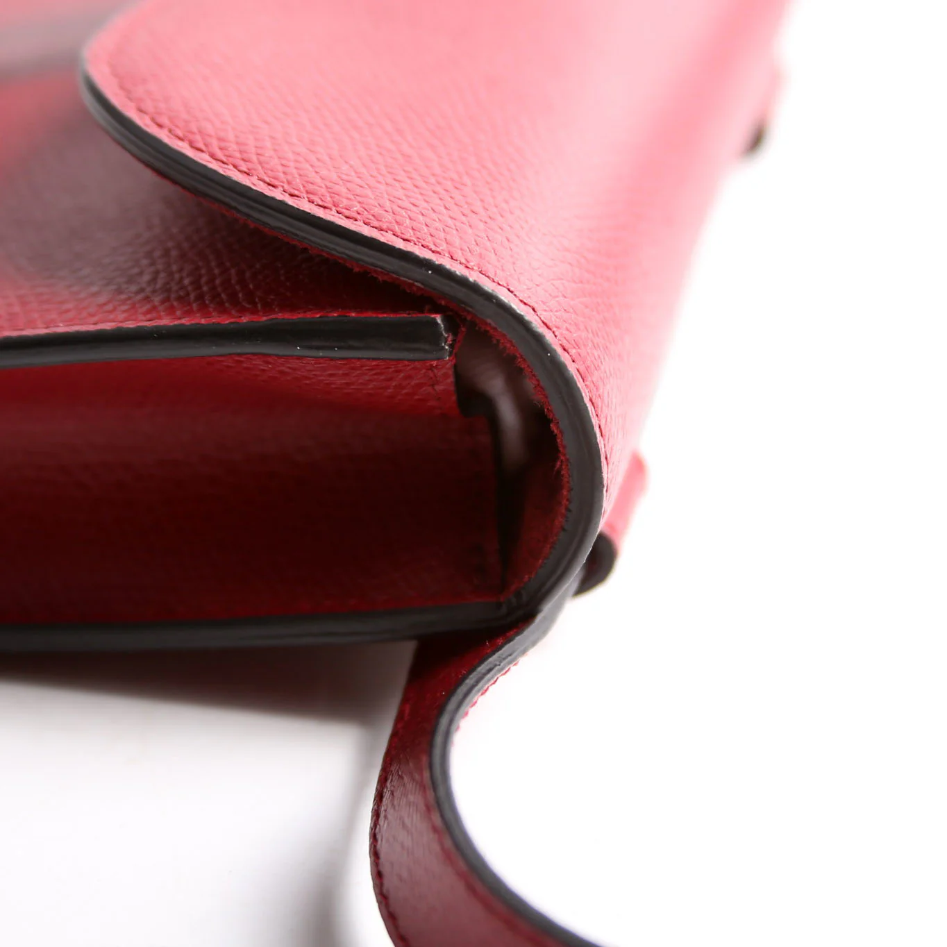 Slim Saddle Bag Grain Leather Red - Image 8